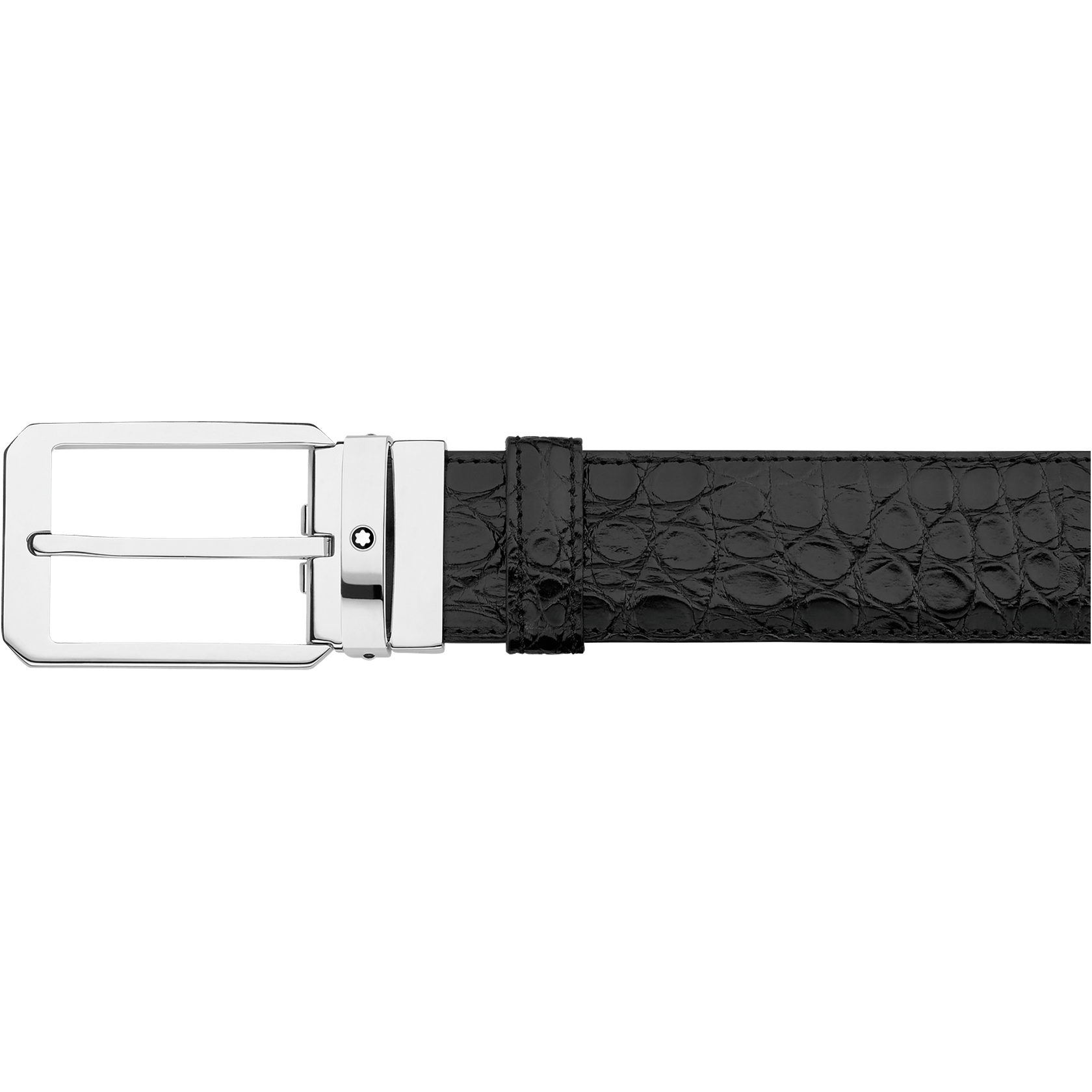Rectangular Shiny Palladium-Coated Pin Buckle, image 1