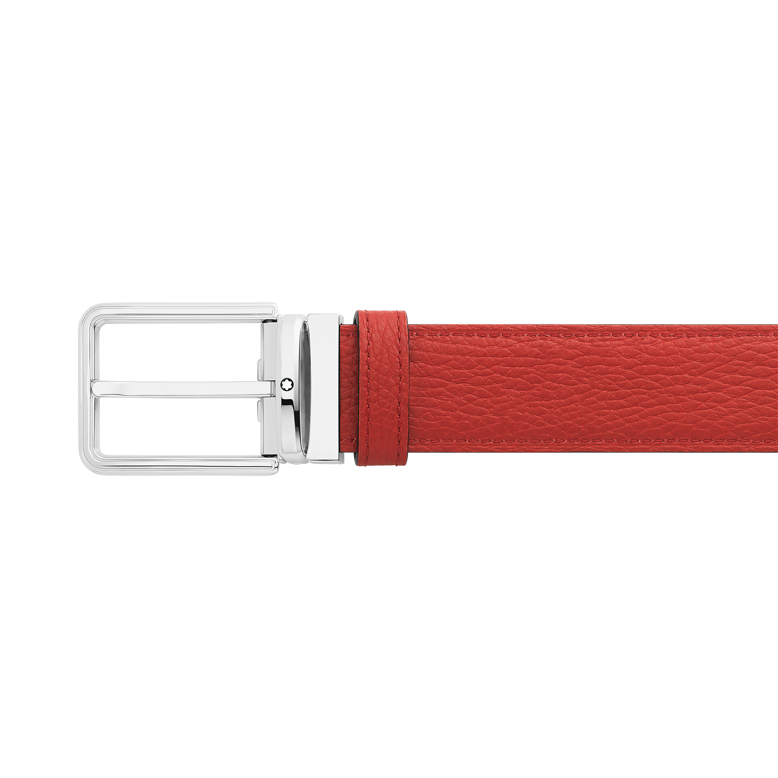 Black/red32 mm reversible leather belt, image 1