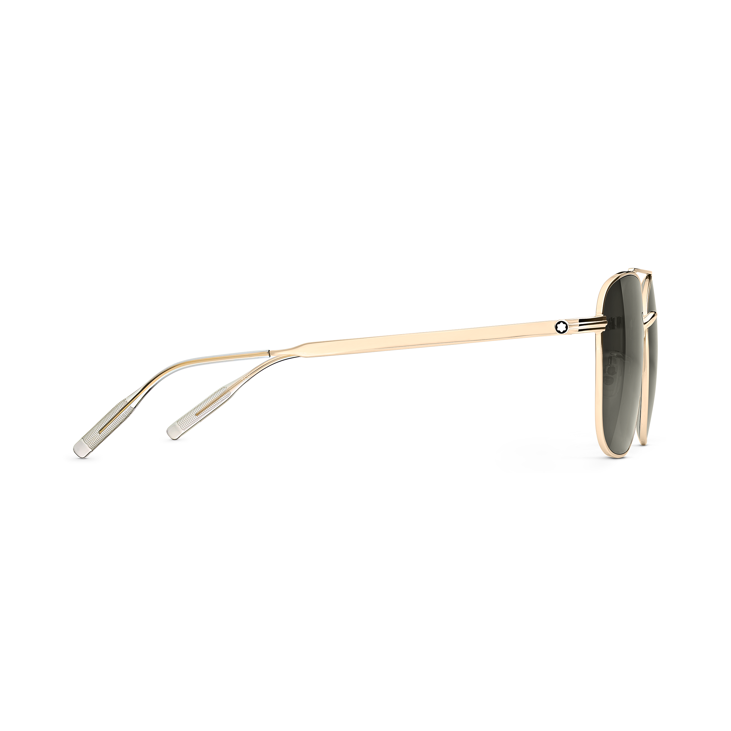Rectangular Sunglasses with Gold Colored Metal Frame, image 4