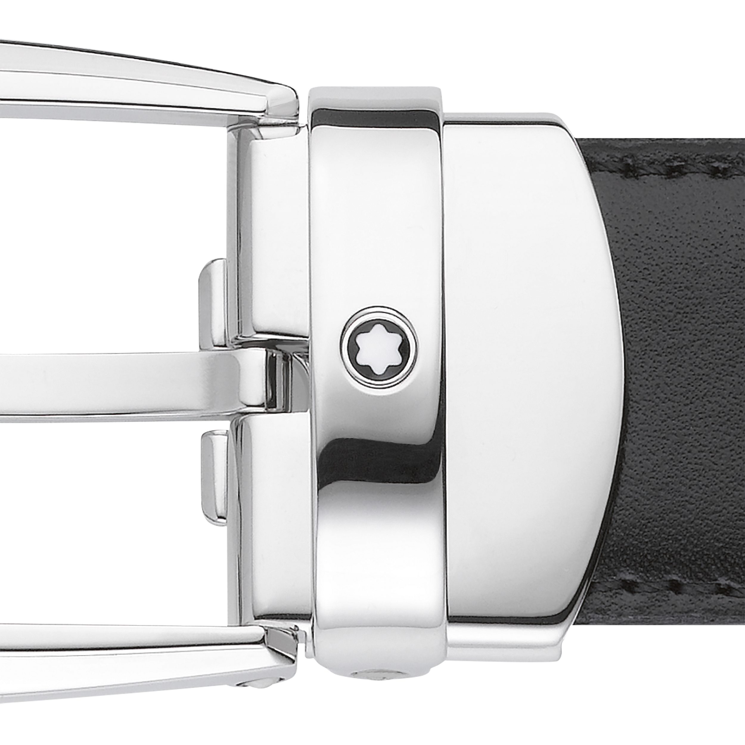 Horseshoe buckle black/brown 30 mm reversible leather belt, image 3