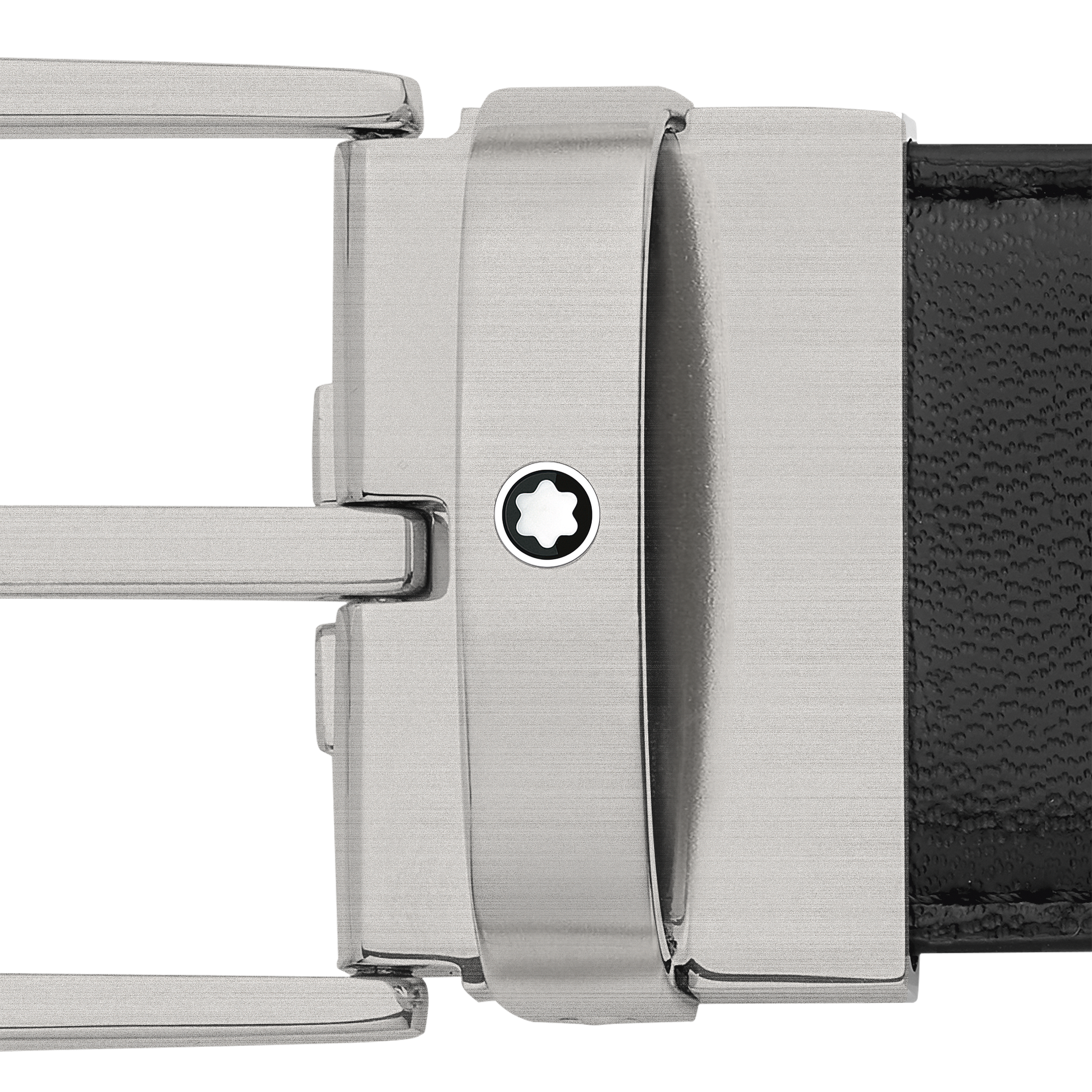Black/blue 35 mm reversible leather belt, image 4