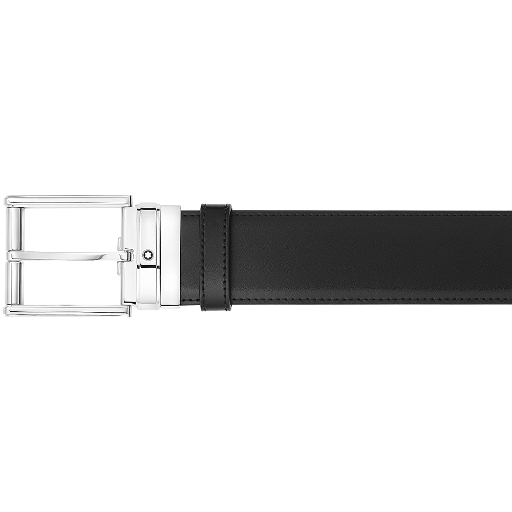 Squared Shiny Palladium-Coated Pin Buckle Belt, image 2