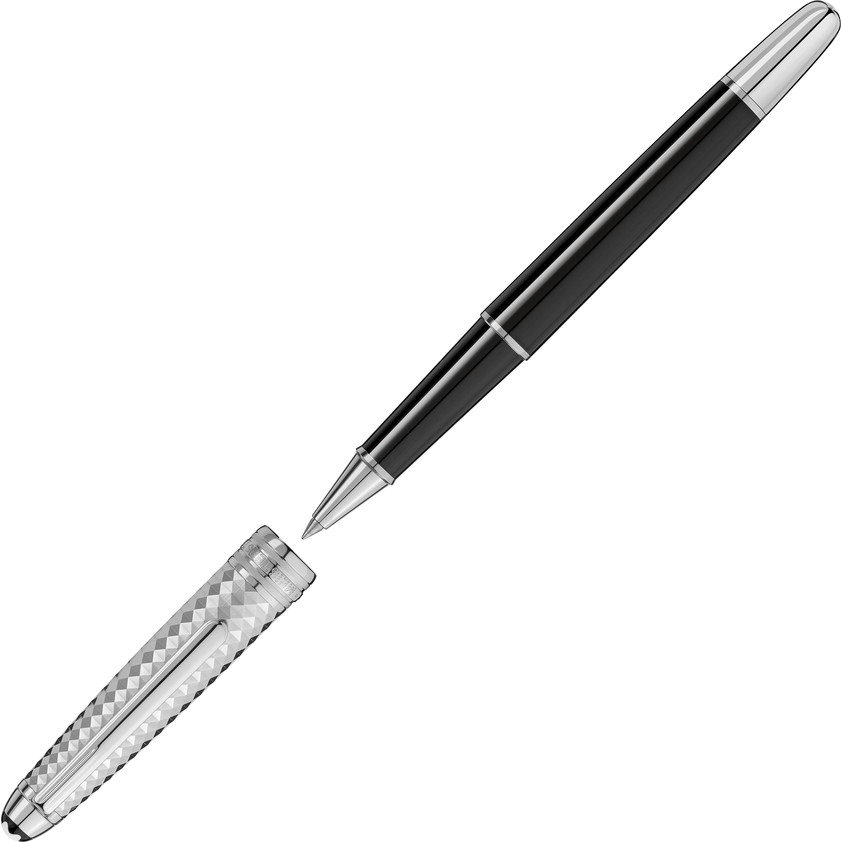 Meisterstück Solitaire Doué Geometric Dimension Platinum Classique Rollerball, image 1