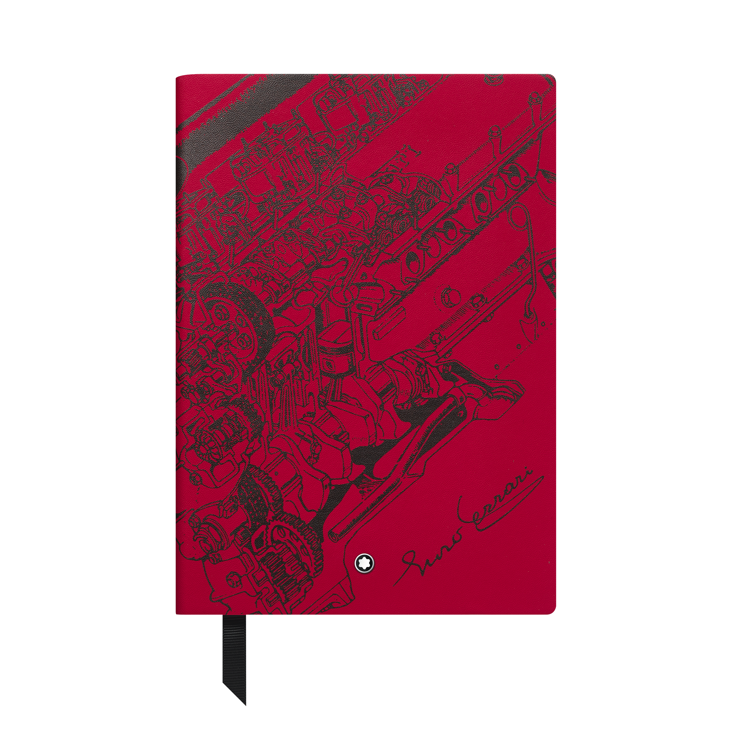 Notebook #146 - Small, Great Characters Enzo Ferrari, Red, Lined