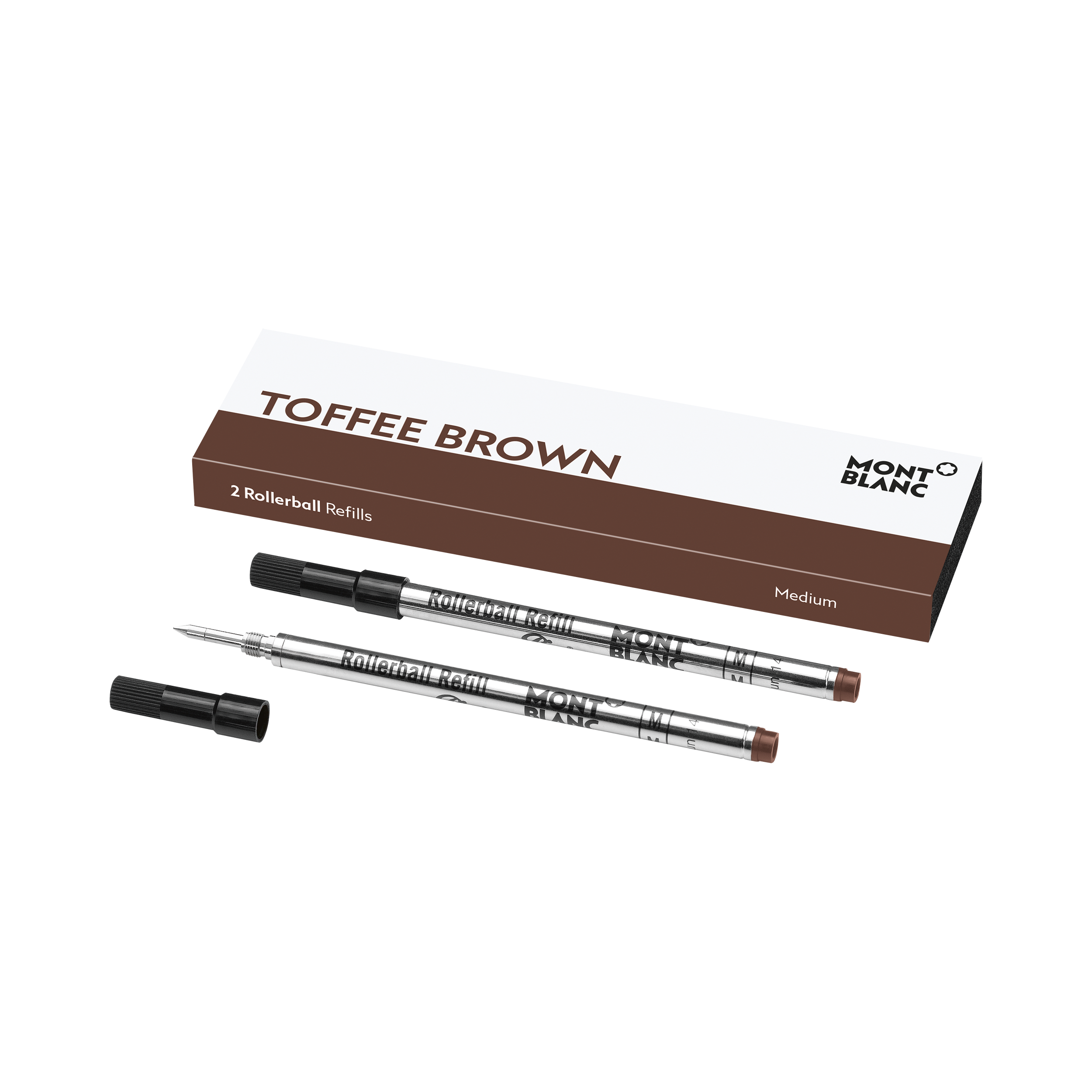2 Rollerball Refills, Toffee Brown - Medium