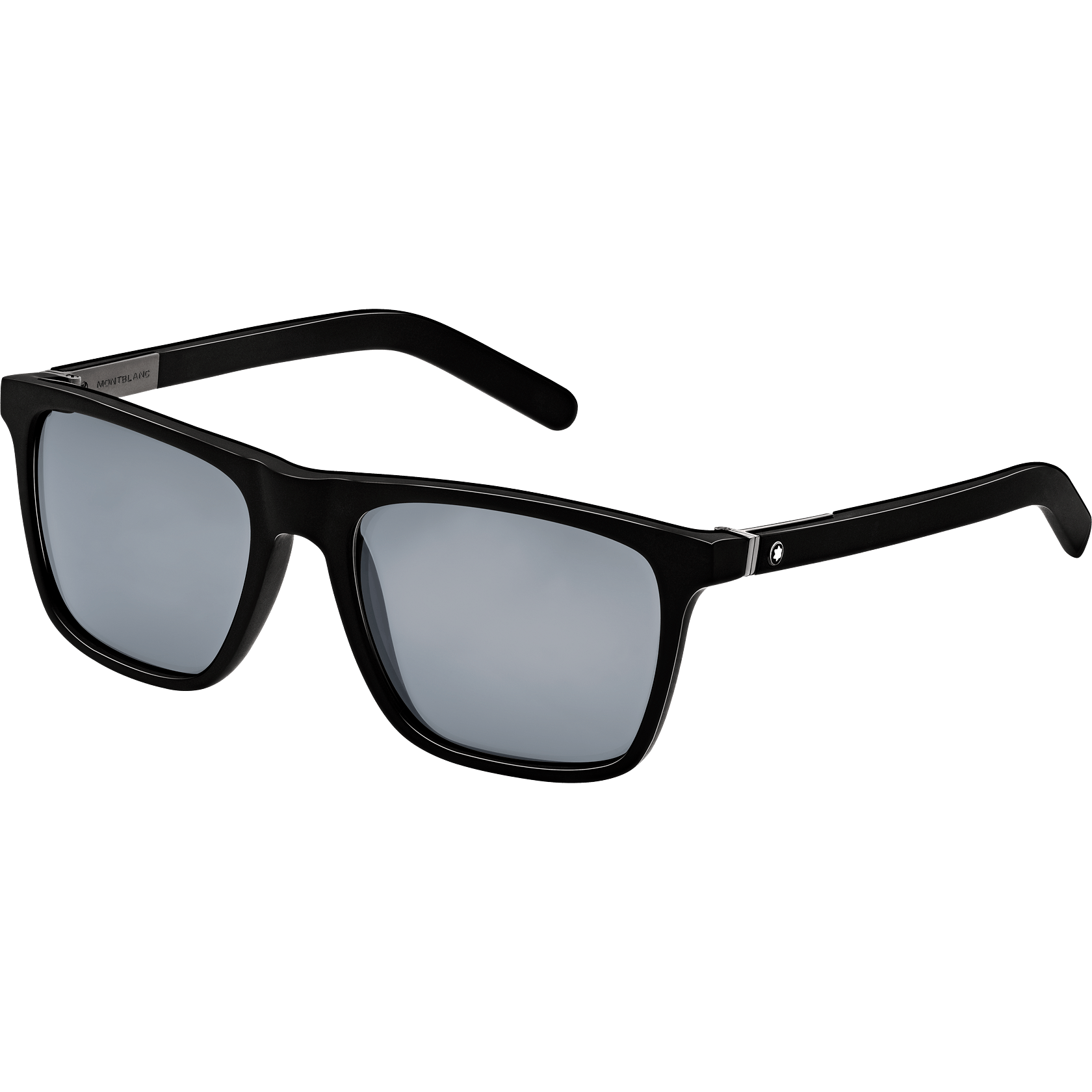 3 صورة ،Sunglasses Emblem Black Acetate Square Smoke Plens