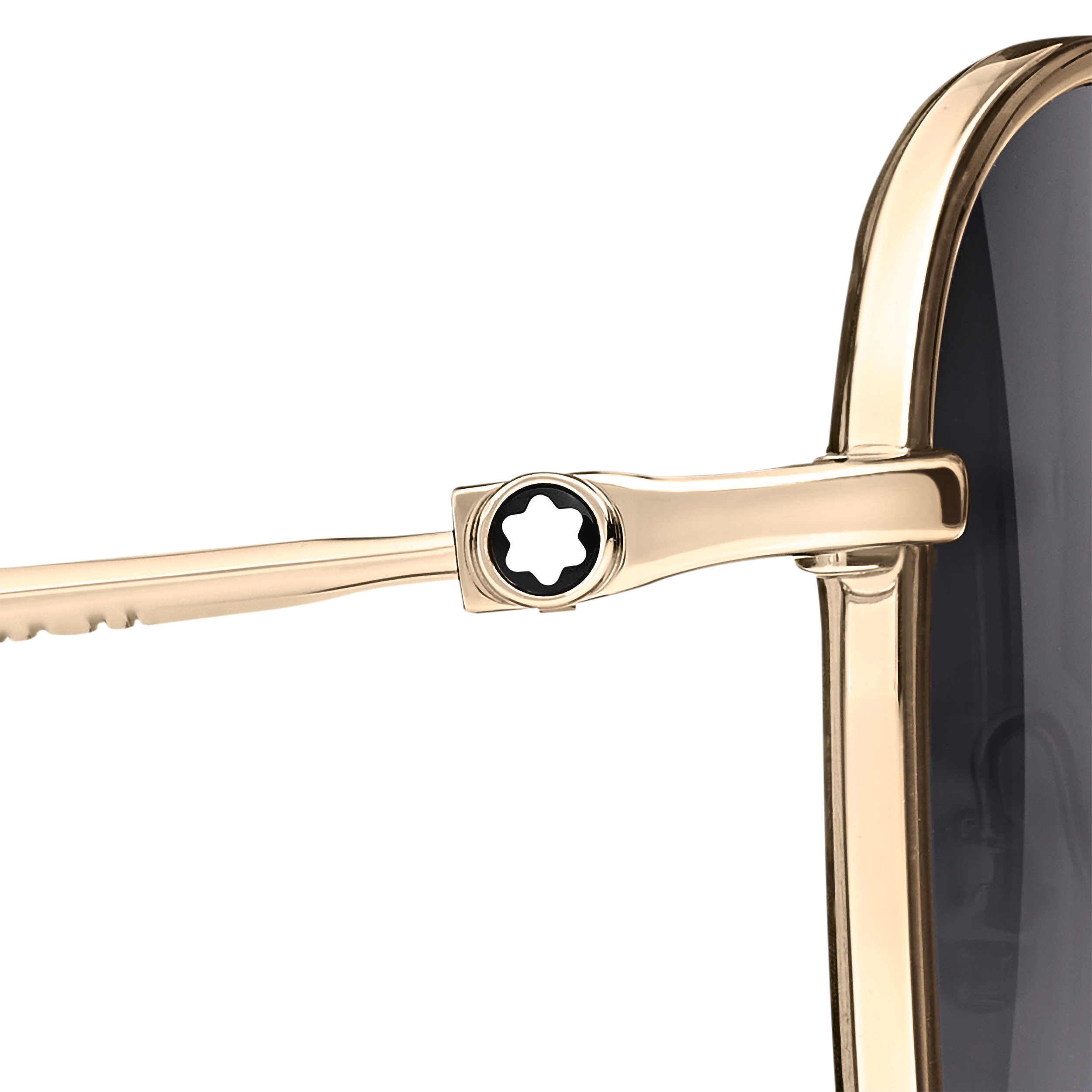 Squared Sunglasses with Gold Colored Metal Frame, image 3