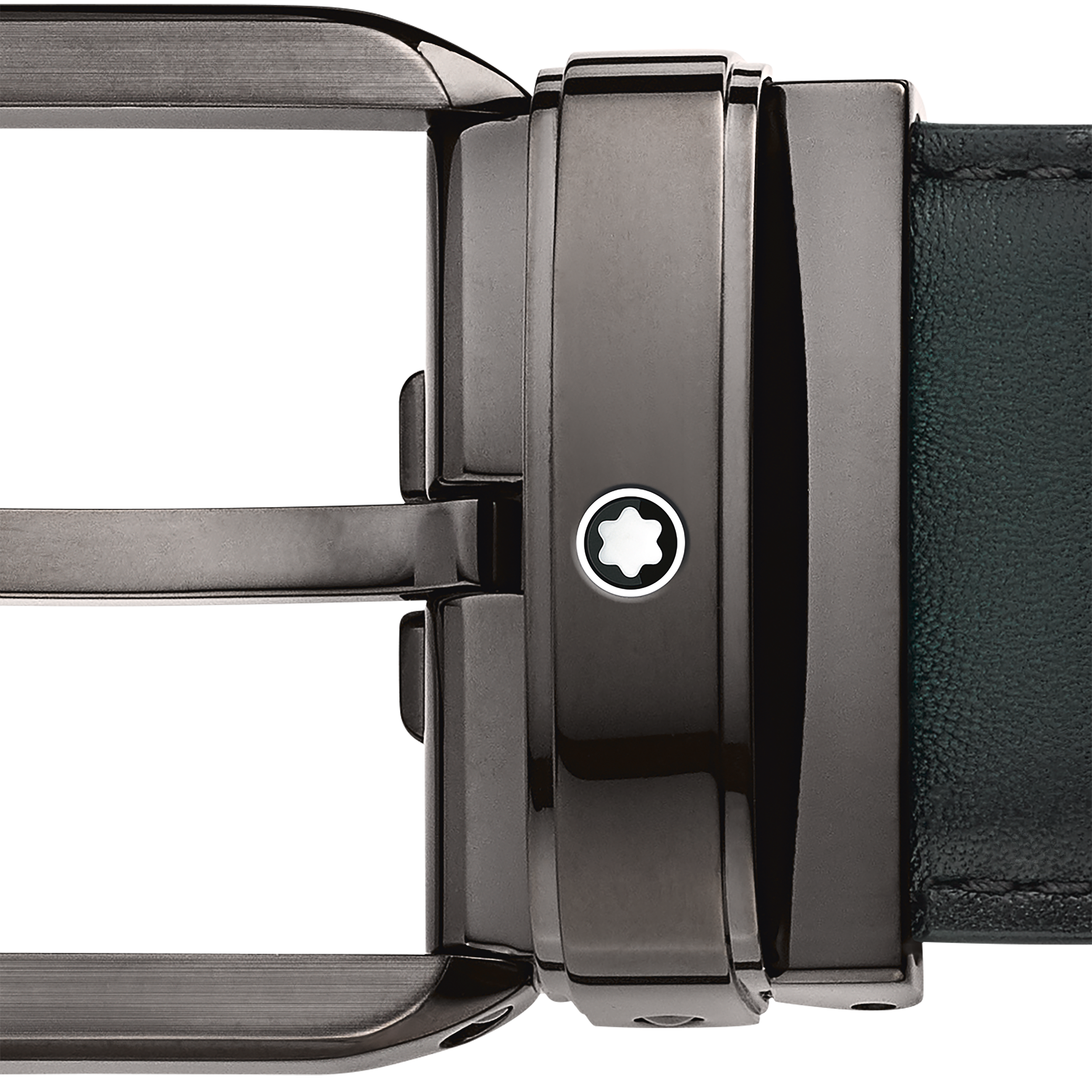 Green 35 mm leather belt, image 4