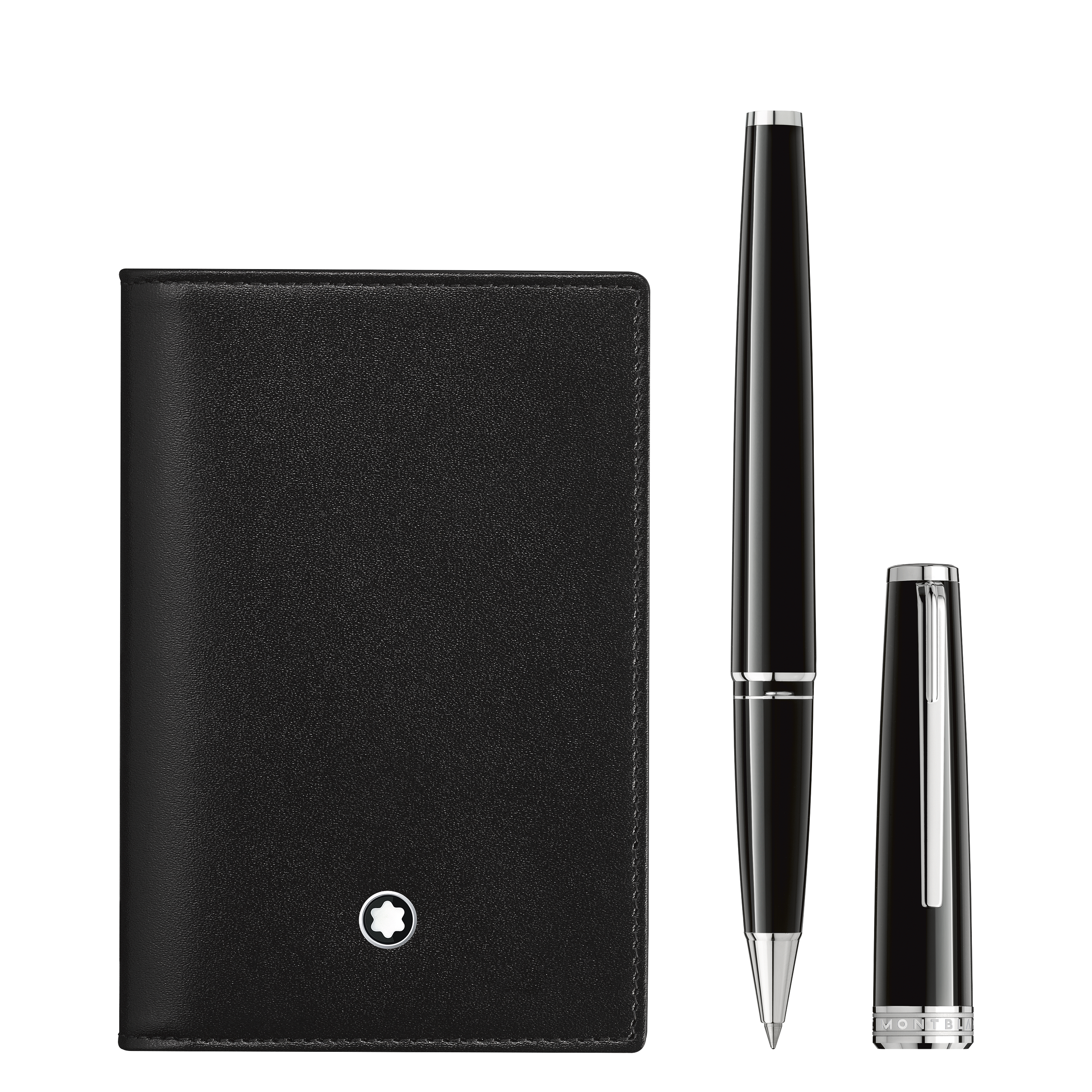 Set with PIX Black Rollerball Black and Meisterstück Business Card Holder Black, image 1