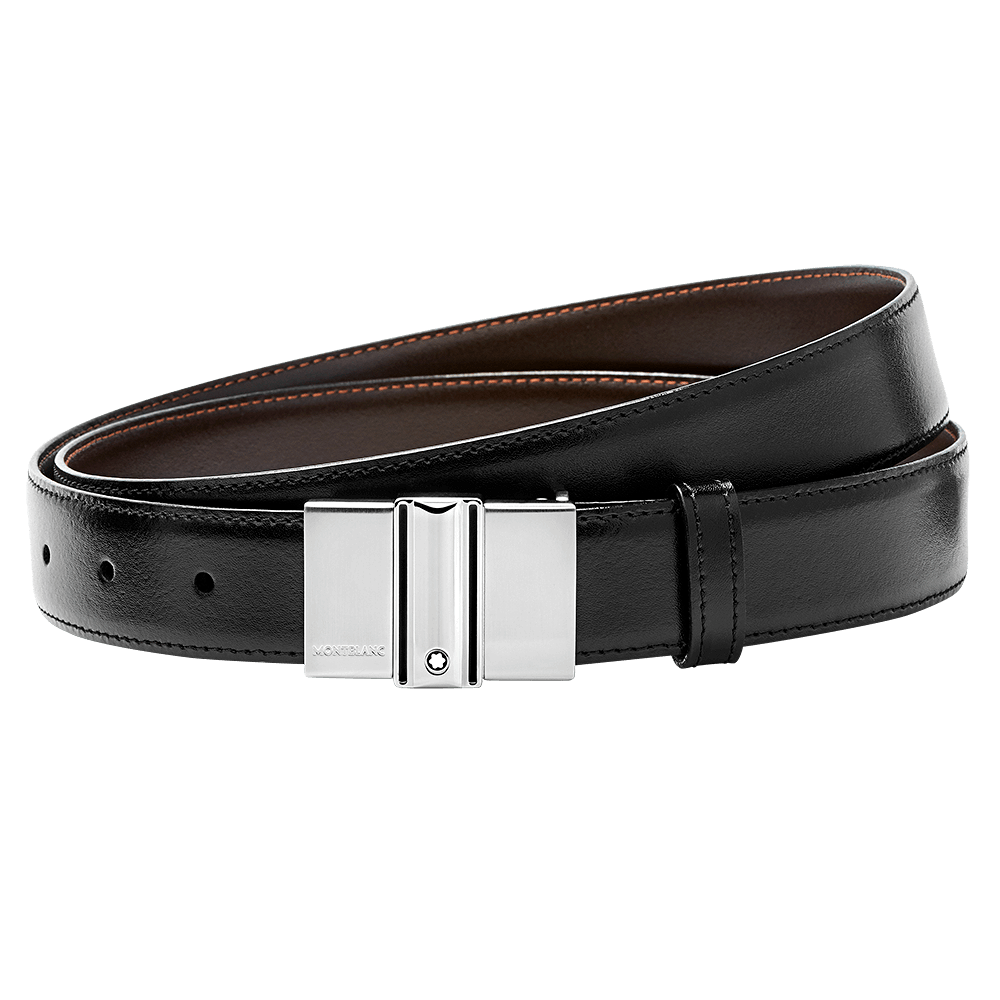 Black/brown reversible cut-to-size casual belt, image 1