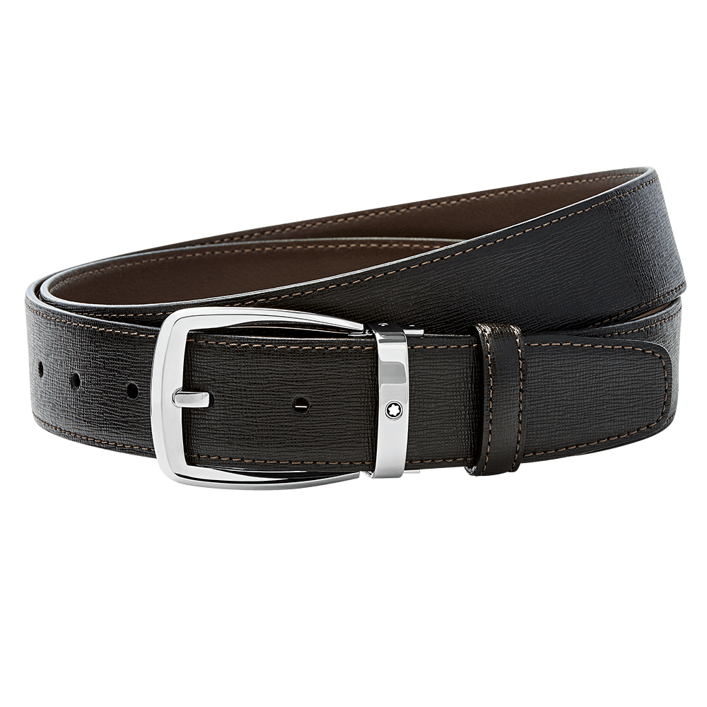Black/brown reversible cut-to-size casual belt, image 1