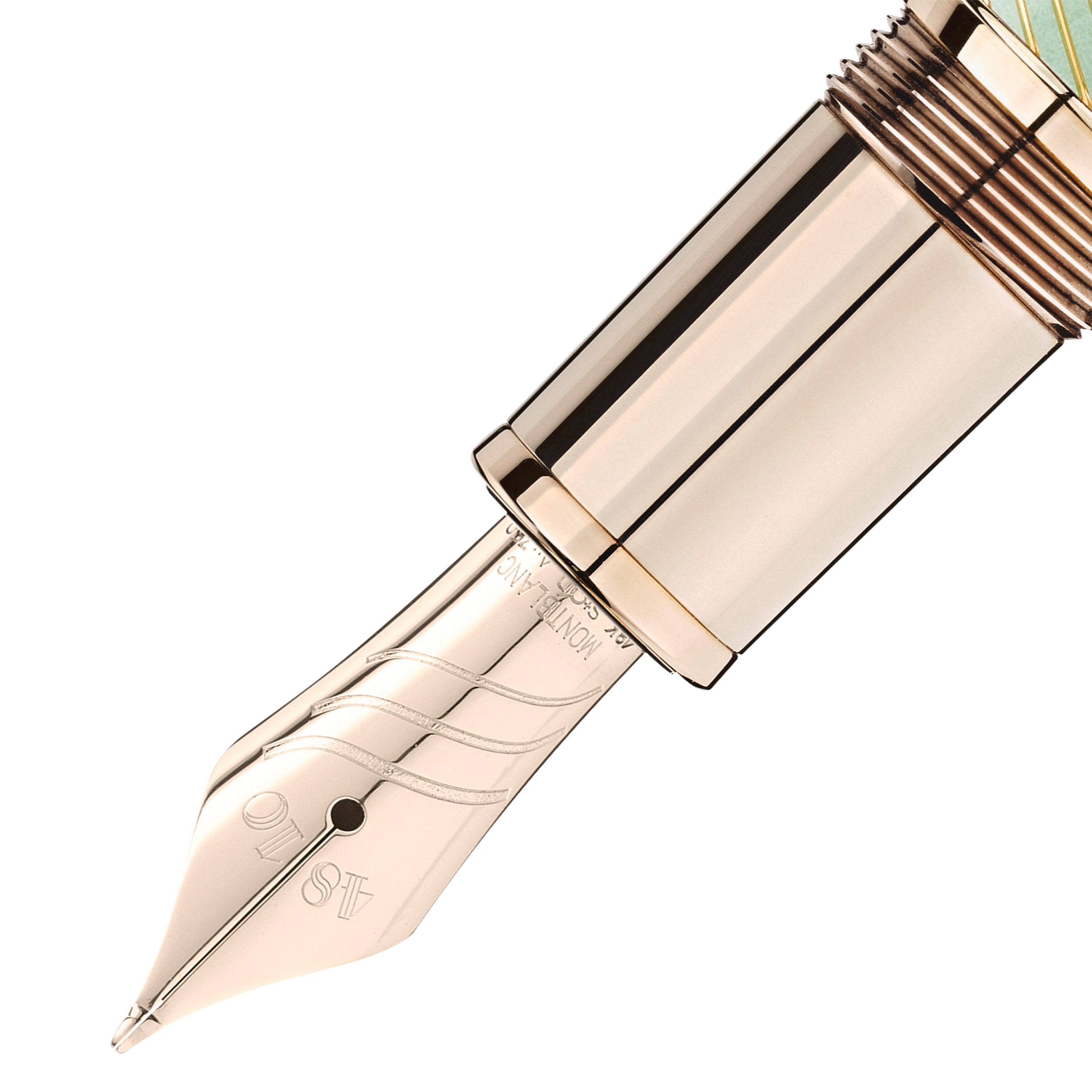 Meisterstück Calligraphy Solitaire Celadon Dégradé Fountain Pen Curved Nib, image 3