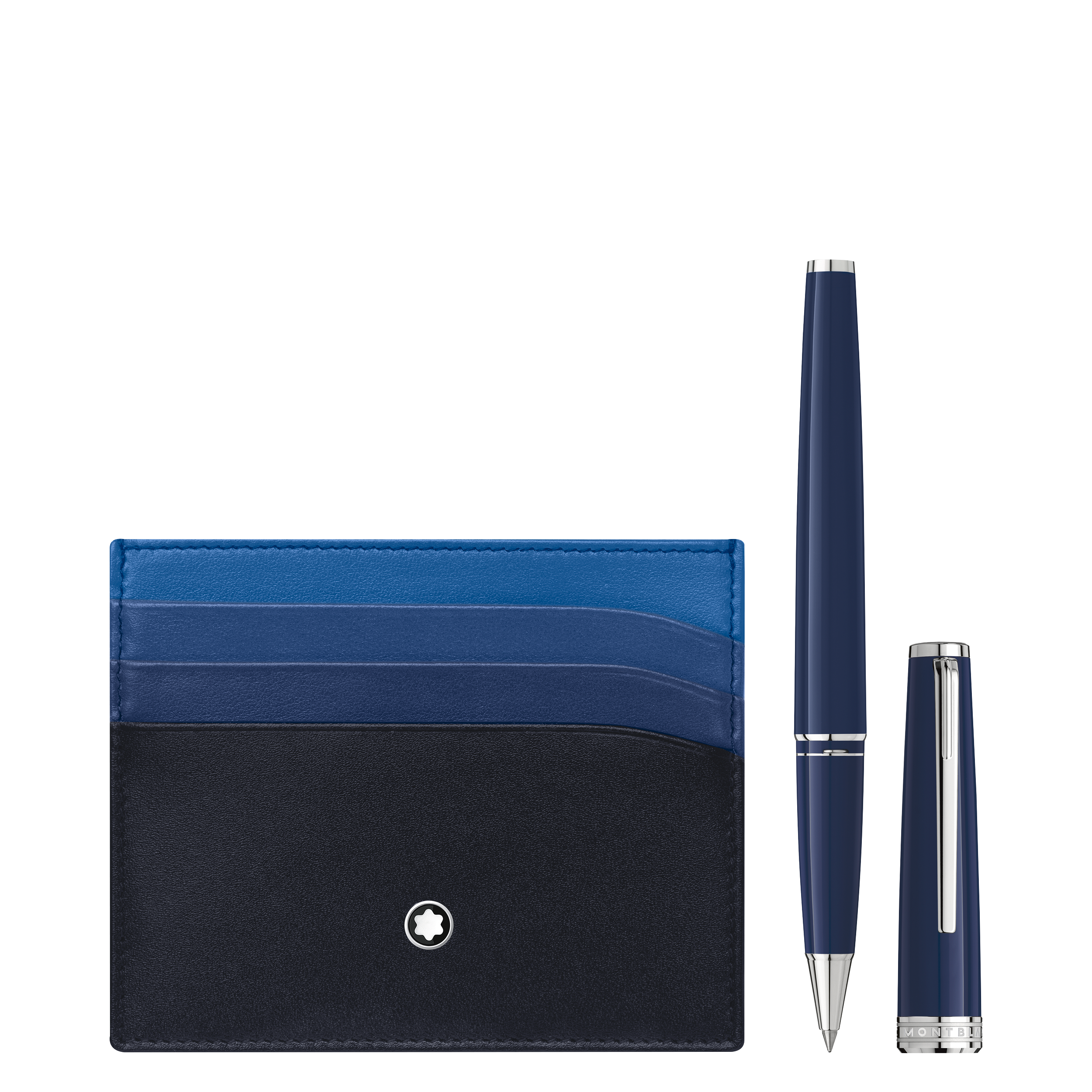 Set with PIX Blue Rollerball and Meisterstück Pocket Holder 6cc Blue, image 1