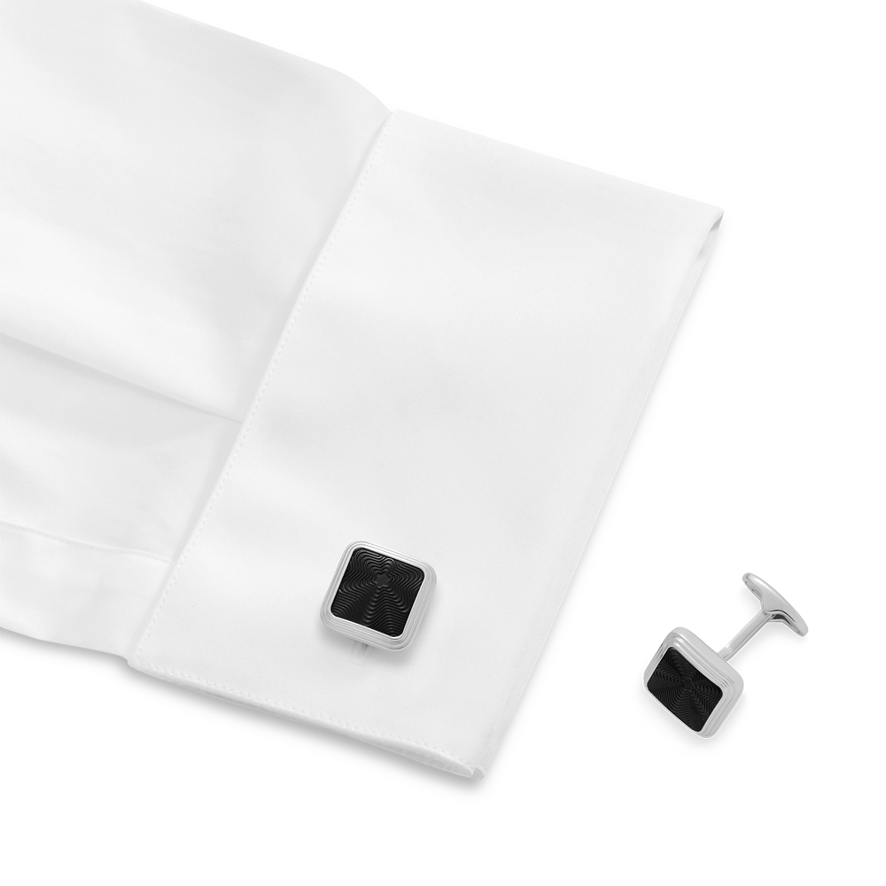 2 صورة ،Montblanc Star Silver Cufflinks