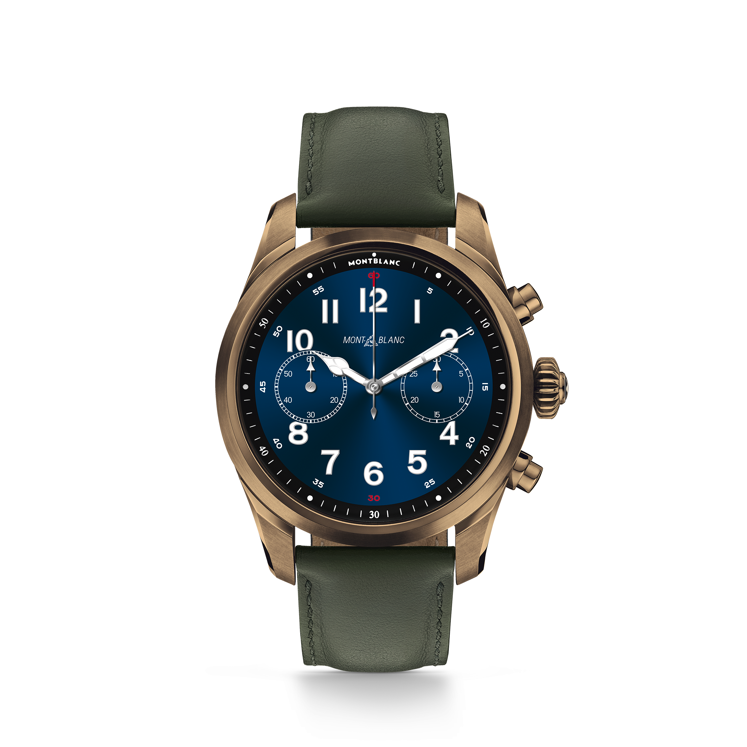 Montblanc Summit 2+ Stainless Steel Bronze Color and Leather Strap, image 1