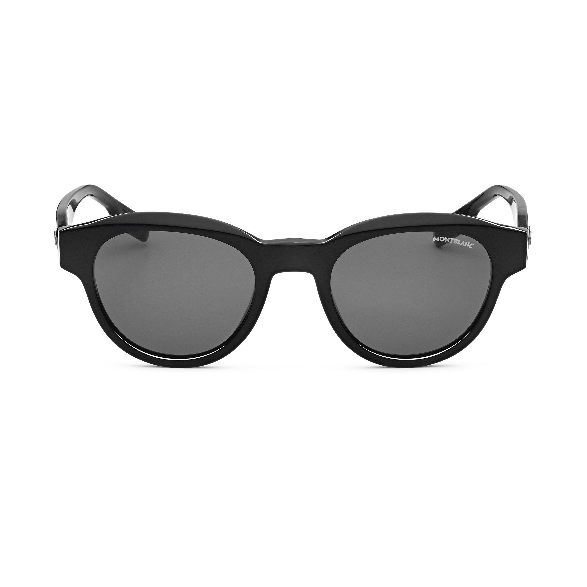 Round Sunglasses with Black-Colored Acetate Frame, image 1
