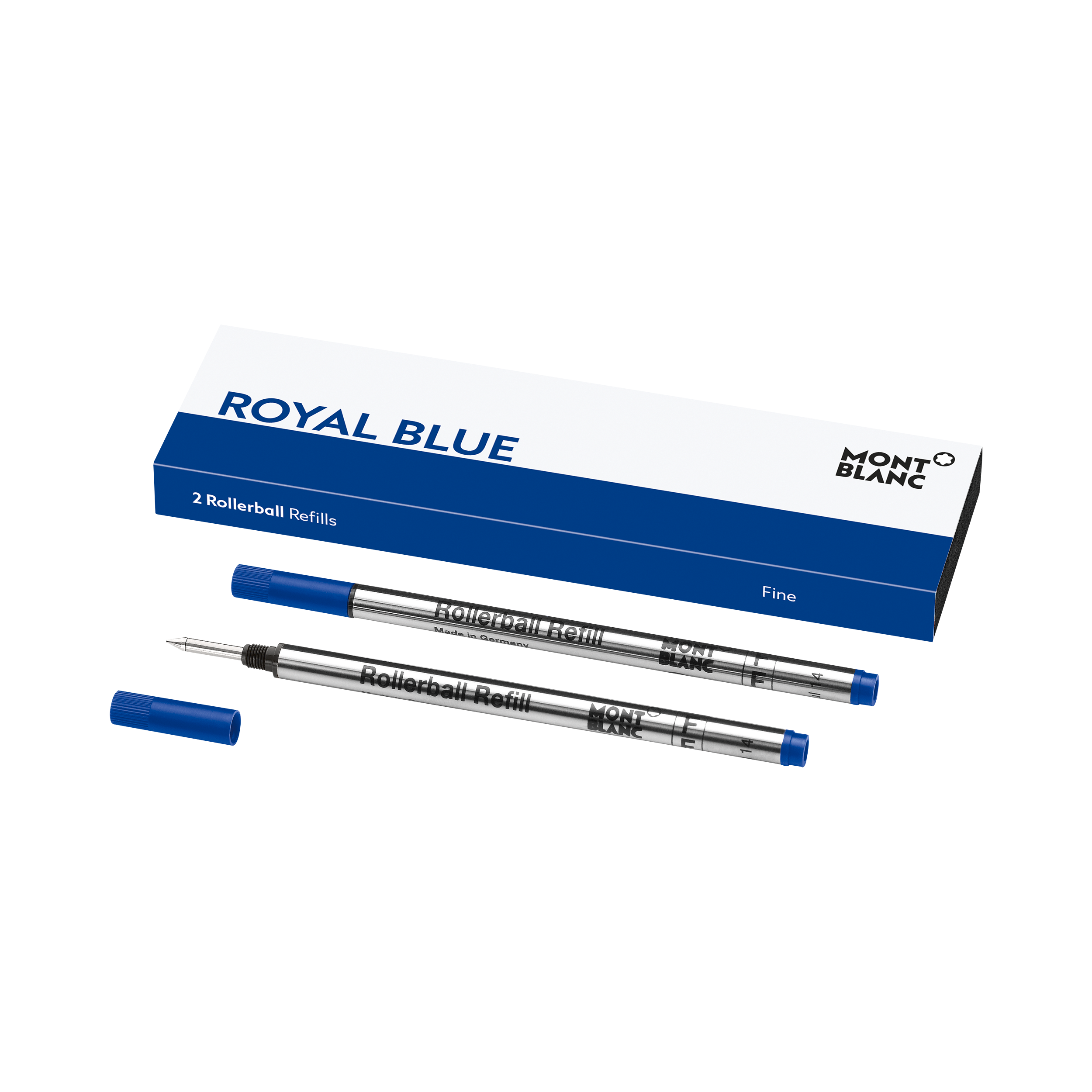2 Rollerball Refills, Royal Blue - Fine, image 2