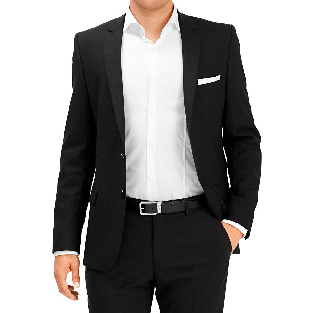 Black cut-to-size business belt, image 1
