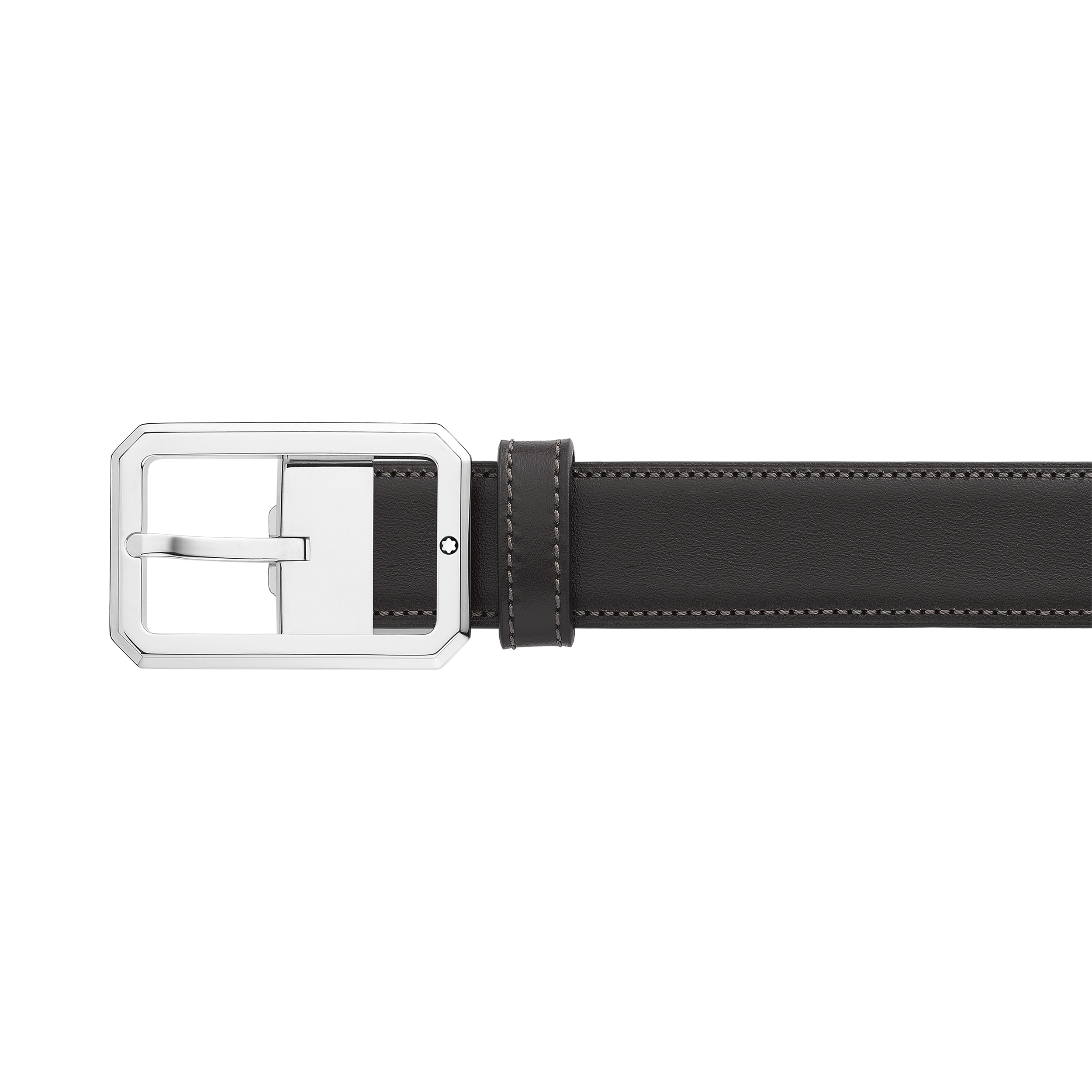 Black/brown 30 mm reversible leather belt, image 1