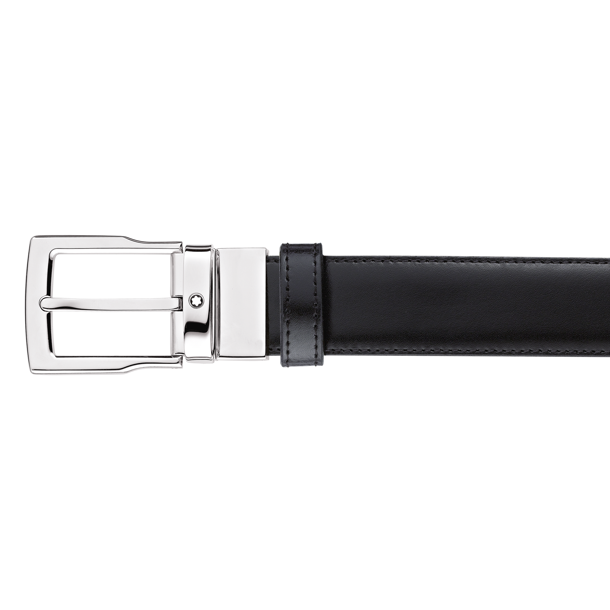 Rectangular Cut Shiny Palladium finish Pin Buckle Belt, image 1
