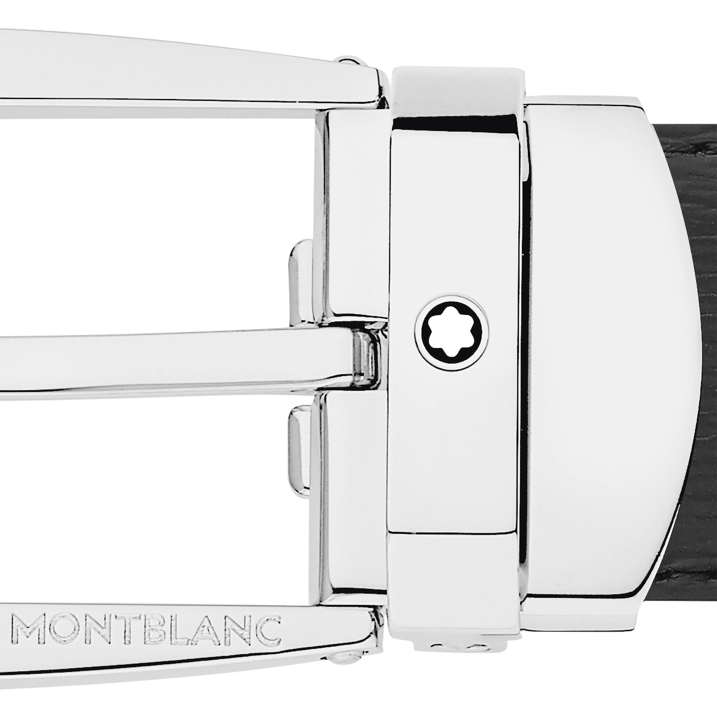 Black 30 mm leather belt, image 2