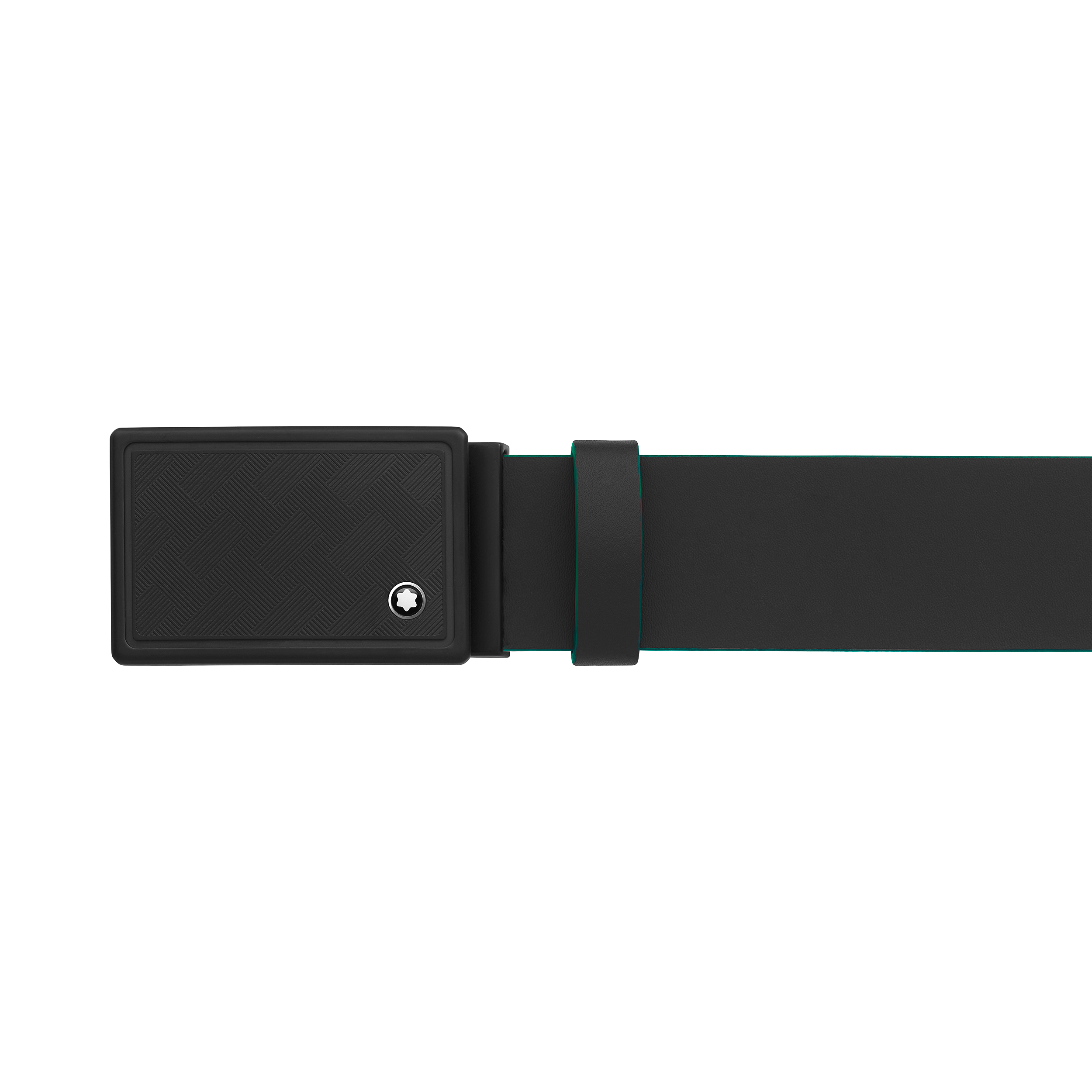 Black 35 mm leather belt, image 2