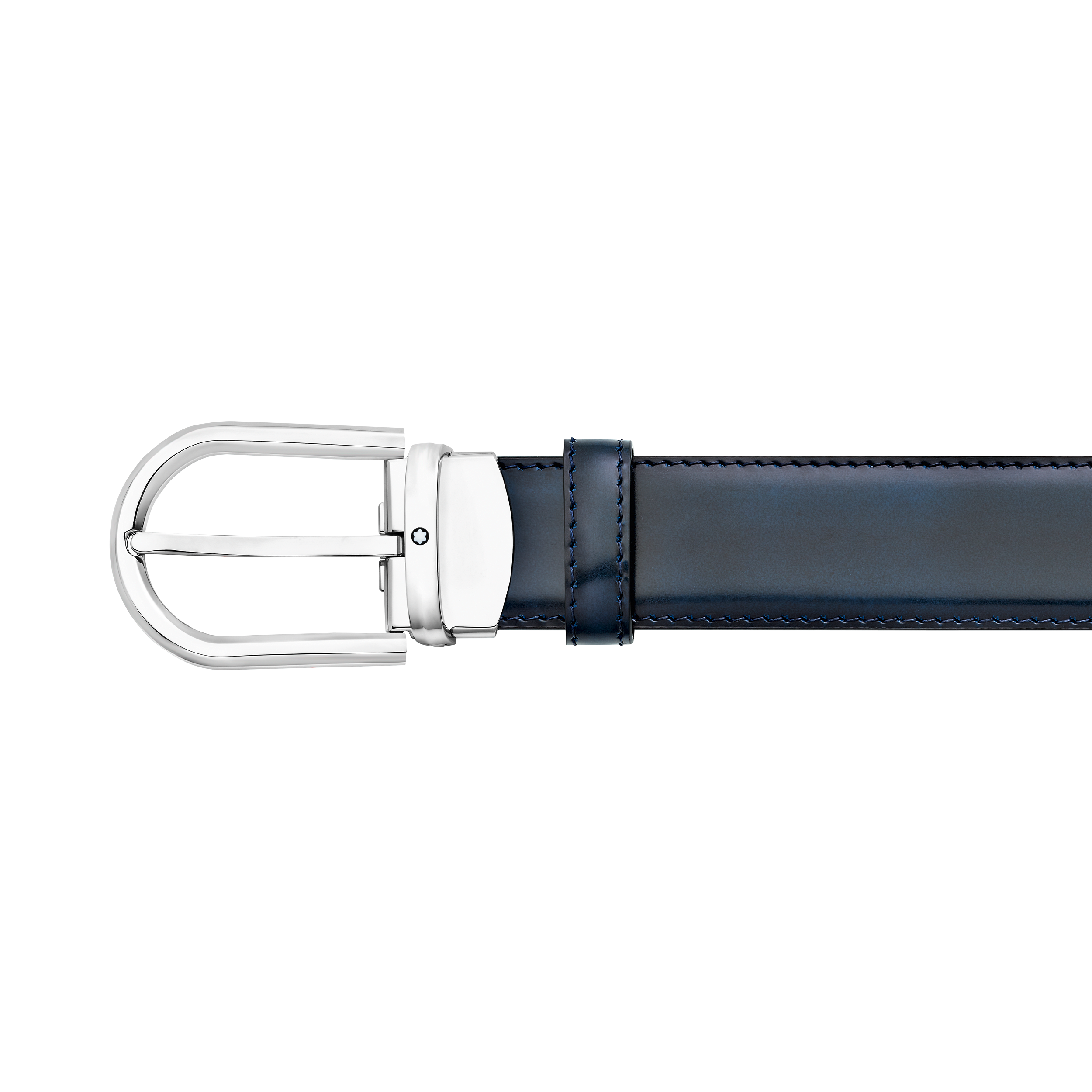 Horseshoe Shiny Palladium finish Pin Buckle Belt, image 4