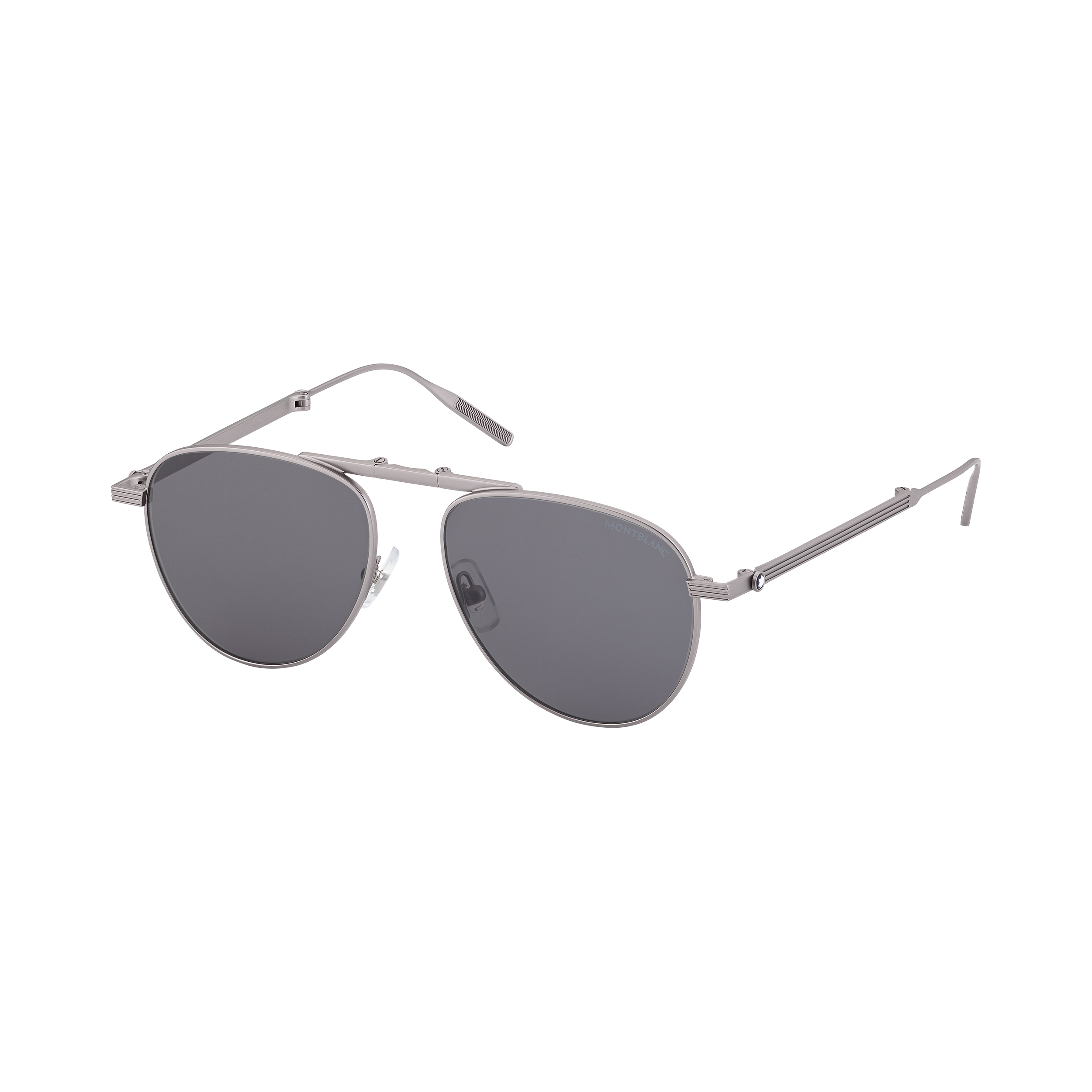 Foldable Square Ruthenium Metal Frame Sunglasses, image 1