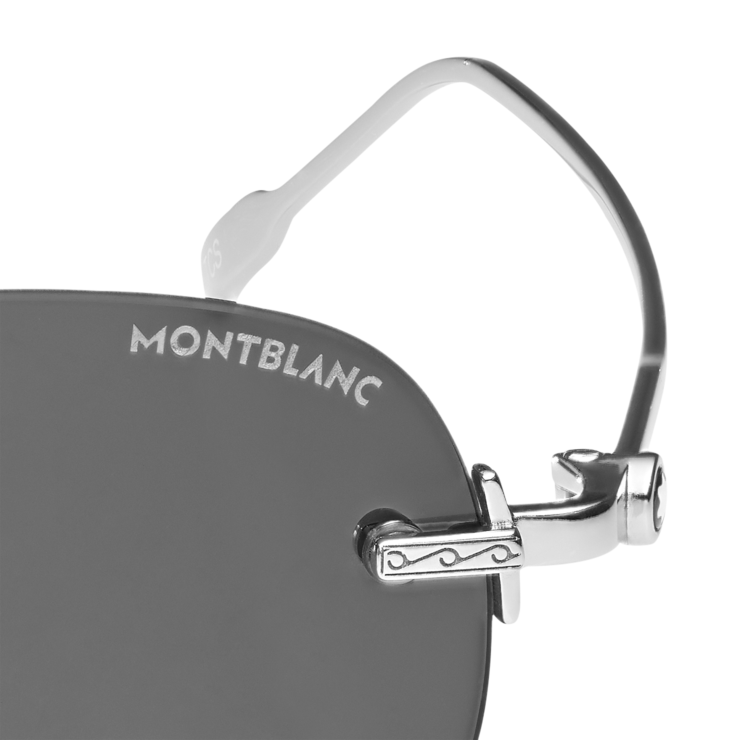 Round Sunglasses with Silver Colored Metal Frame, image 2