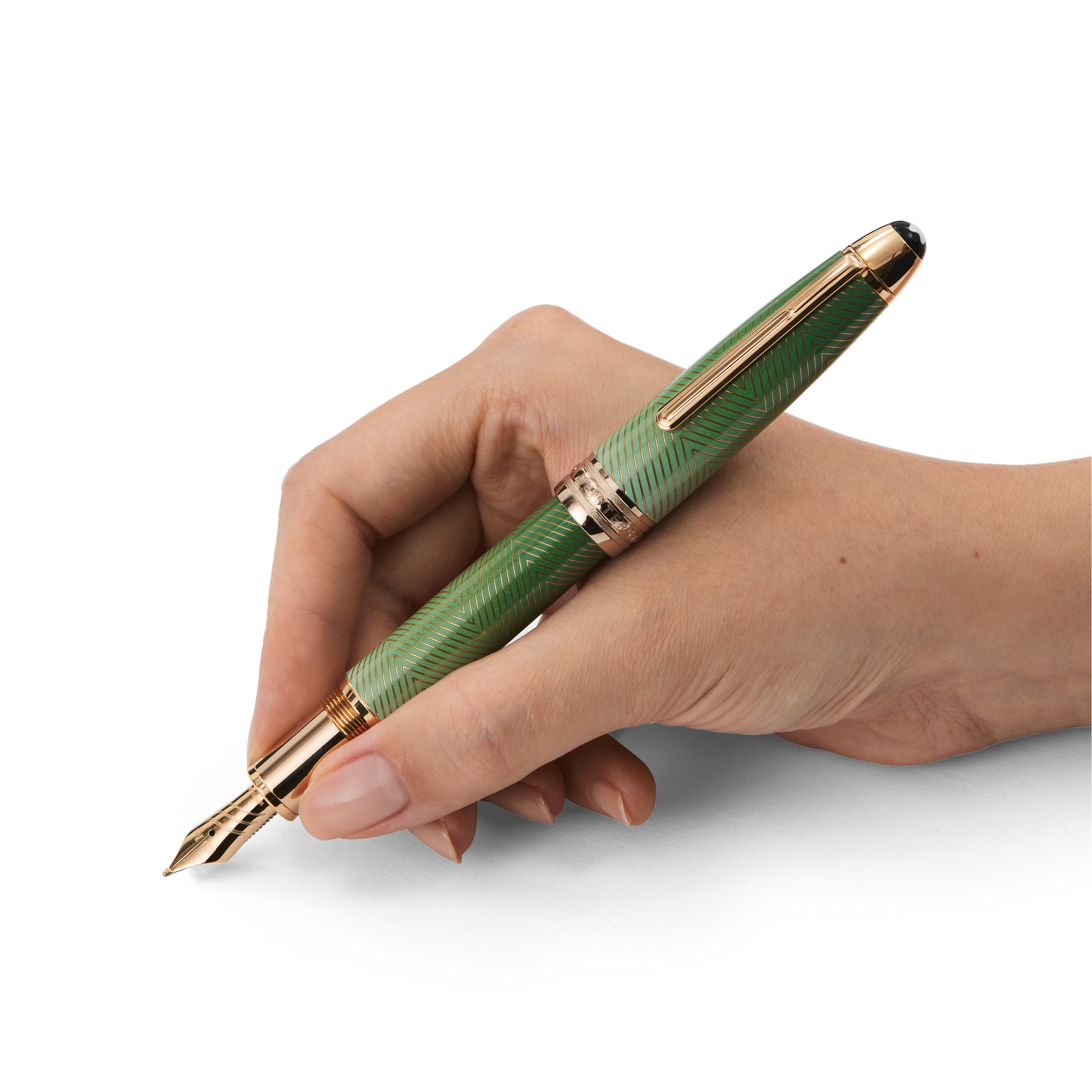 Meisterstück Calligraphy Solitaire Celadon Dégradé Fountain Pen Curved Nib, image 6