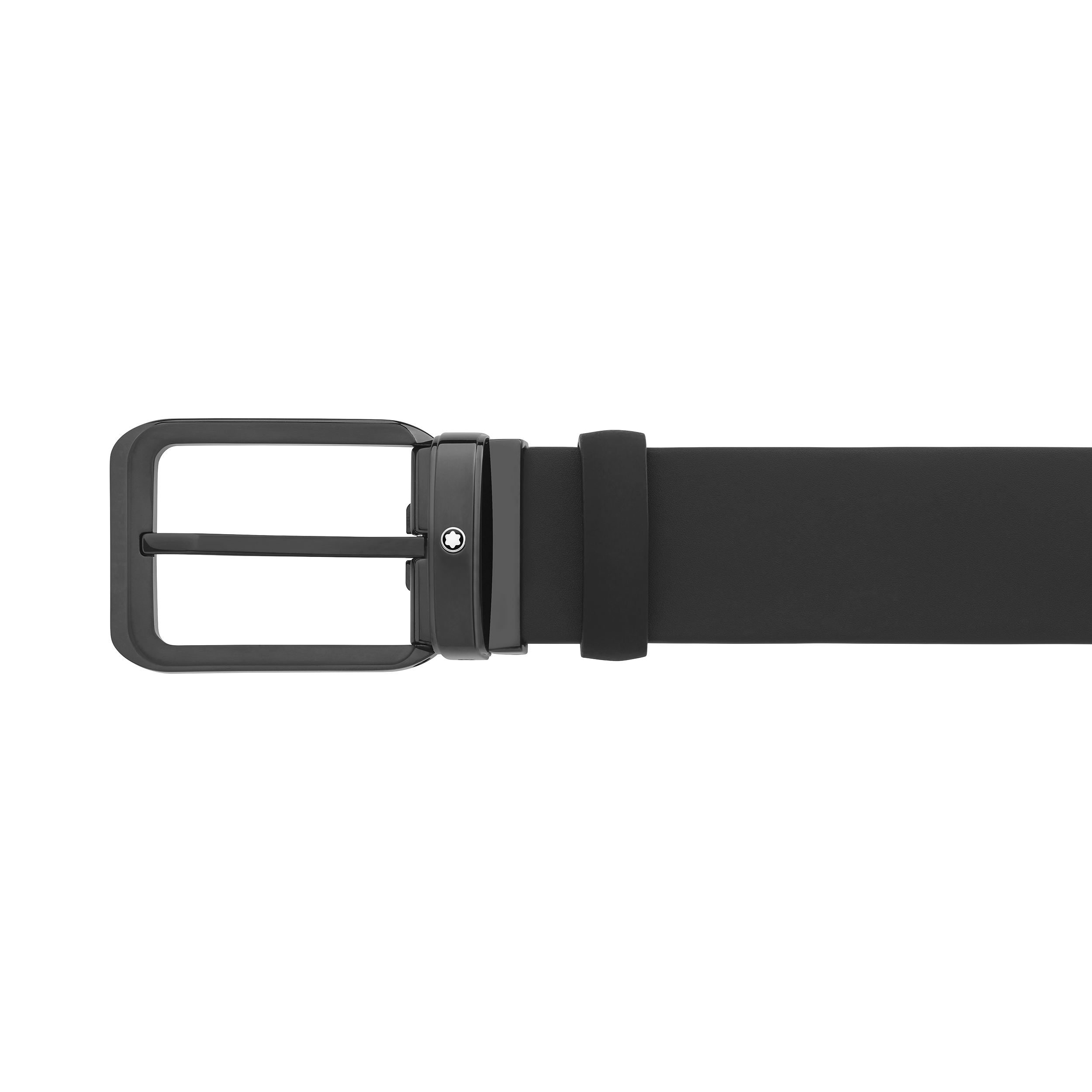 Black 35 mm reversible leather belt, image 5