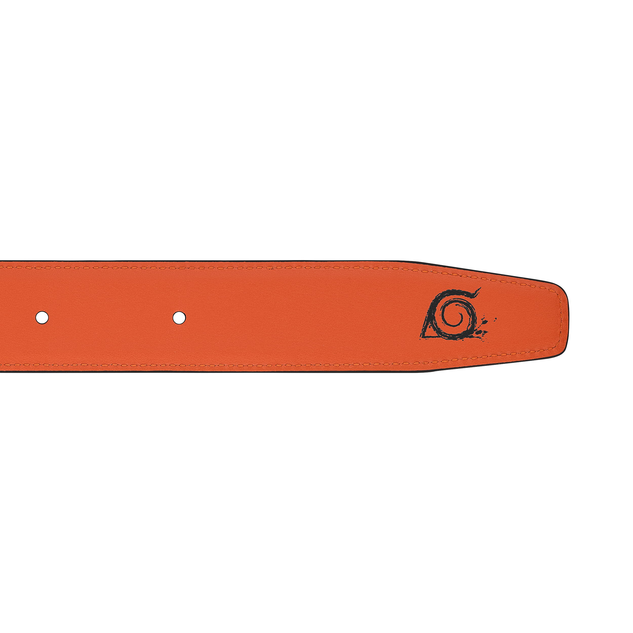 M buckle black/orange 35 mm reversible leather belt, image 6