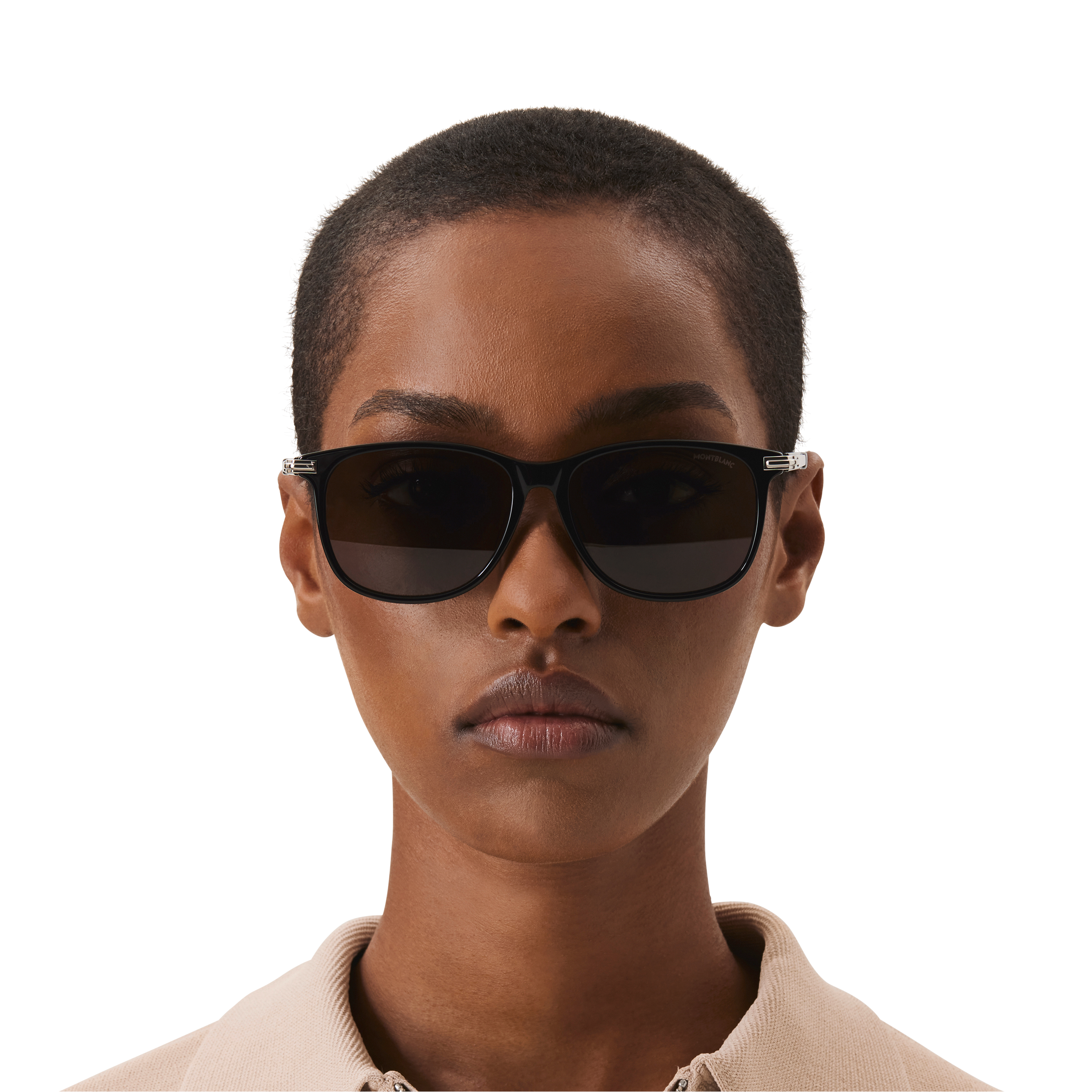 Rectangular Sunglasses with Black-Colored Acetate Frame, image 4
