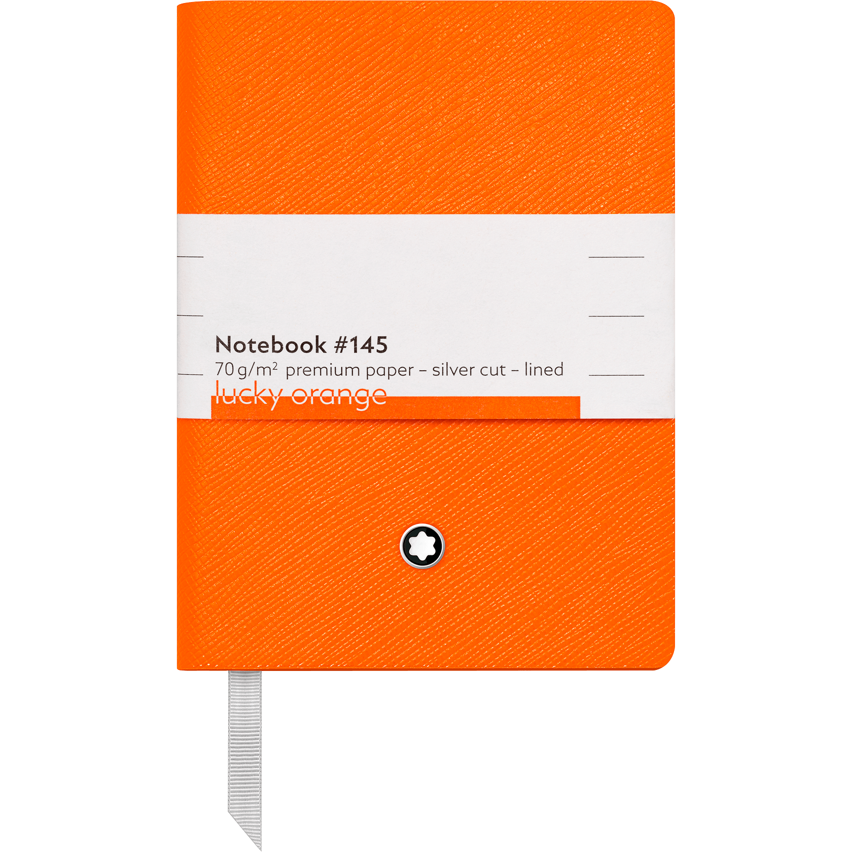 Montblanc Fine Stationery Notebook #145 Lucky Orange, lined, image 1