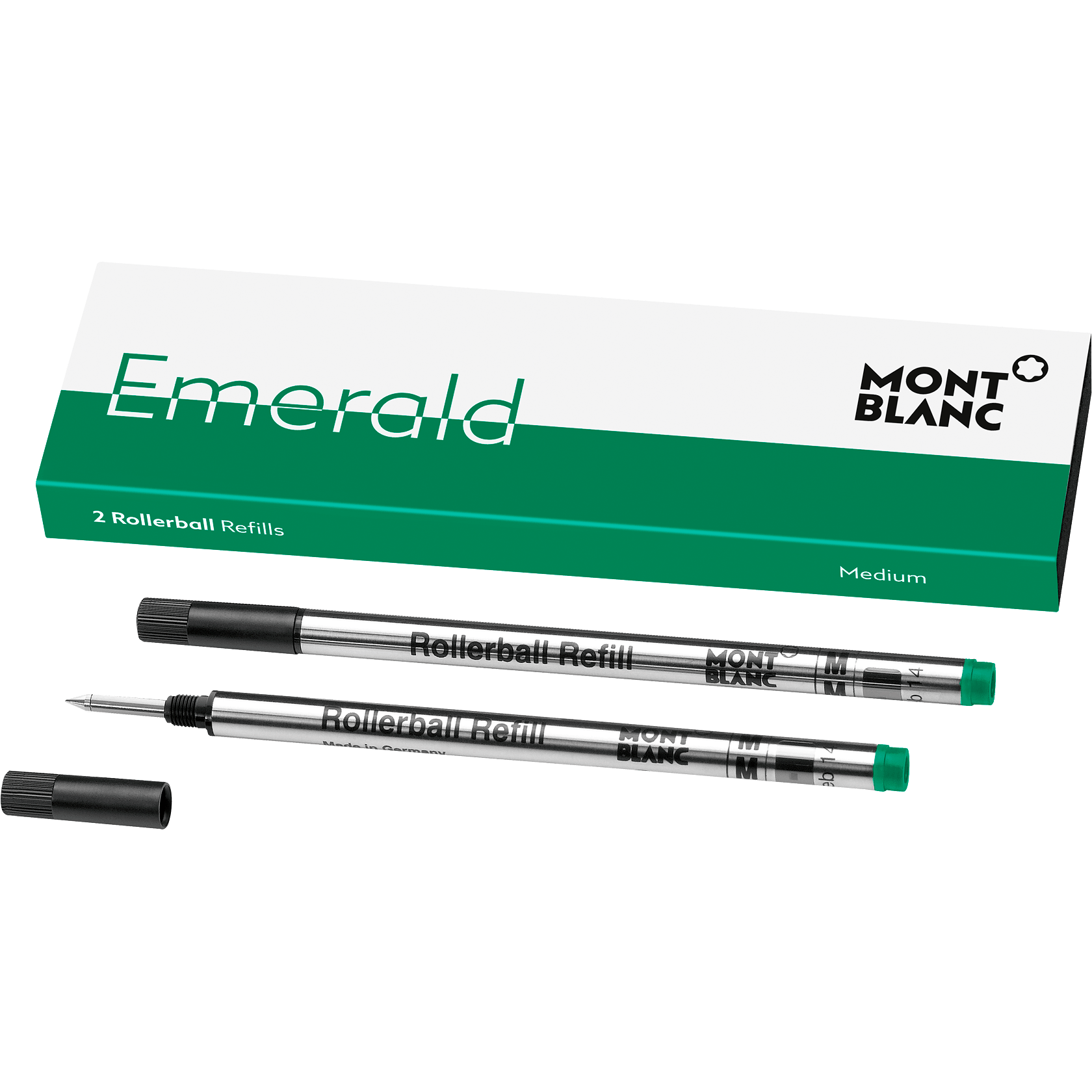 2 Rollerball Refills (M) Emerald Green, image 1