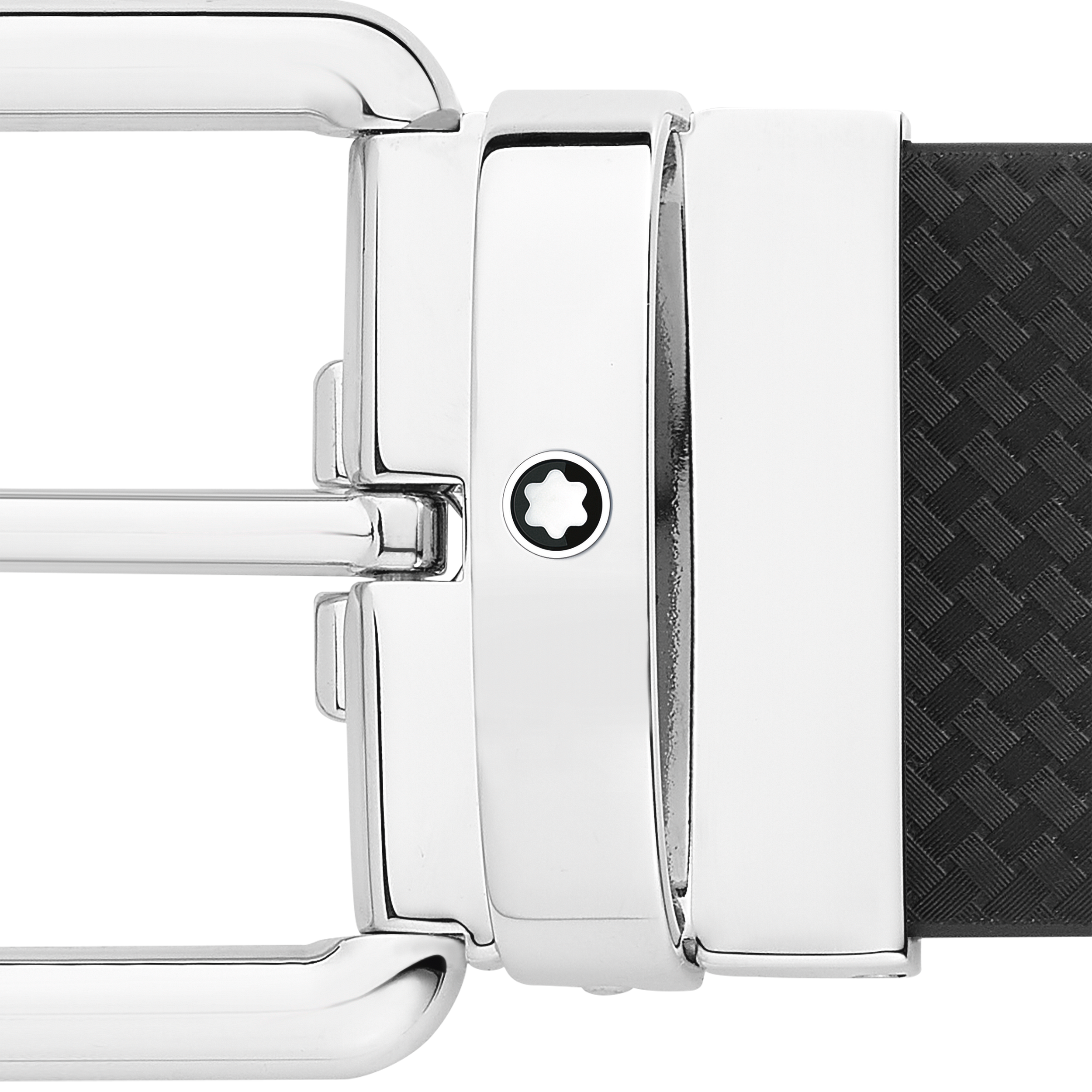 Black/grey 35 mm reversible leather belt, image 4