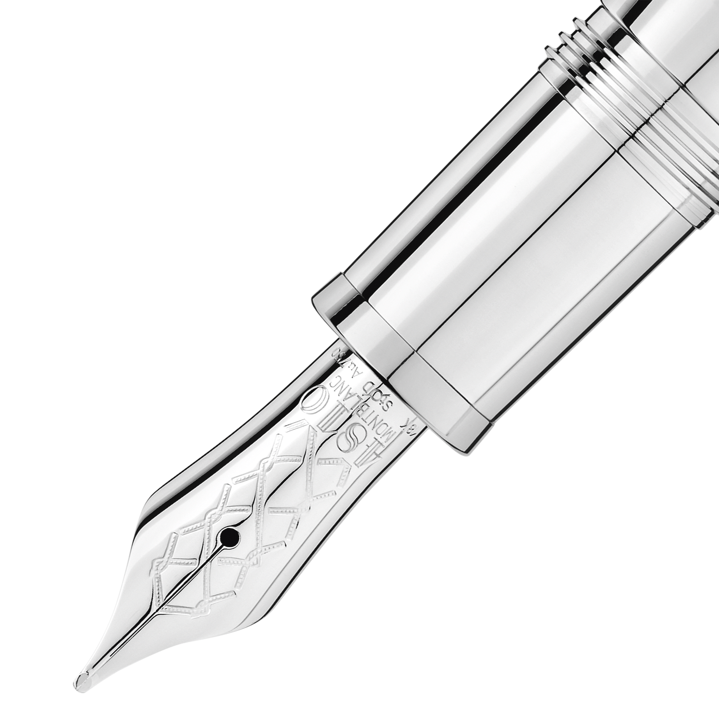 Great Masters Exotic Leather Blue Alligator Fountain Pen, image 2