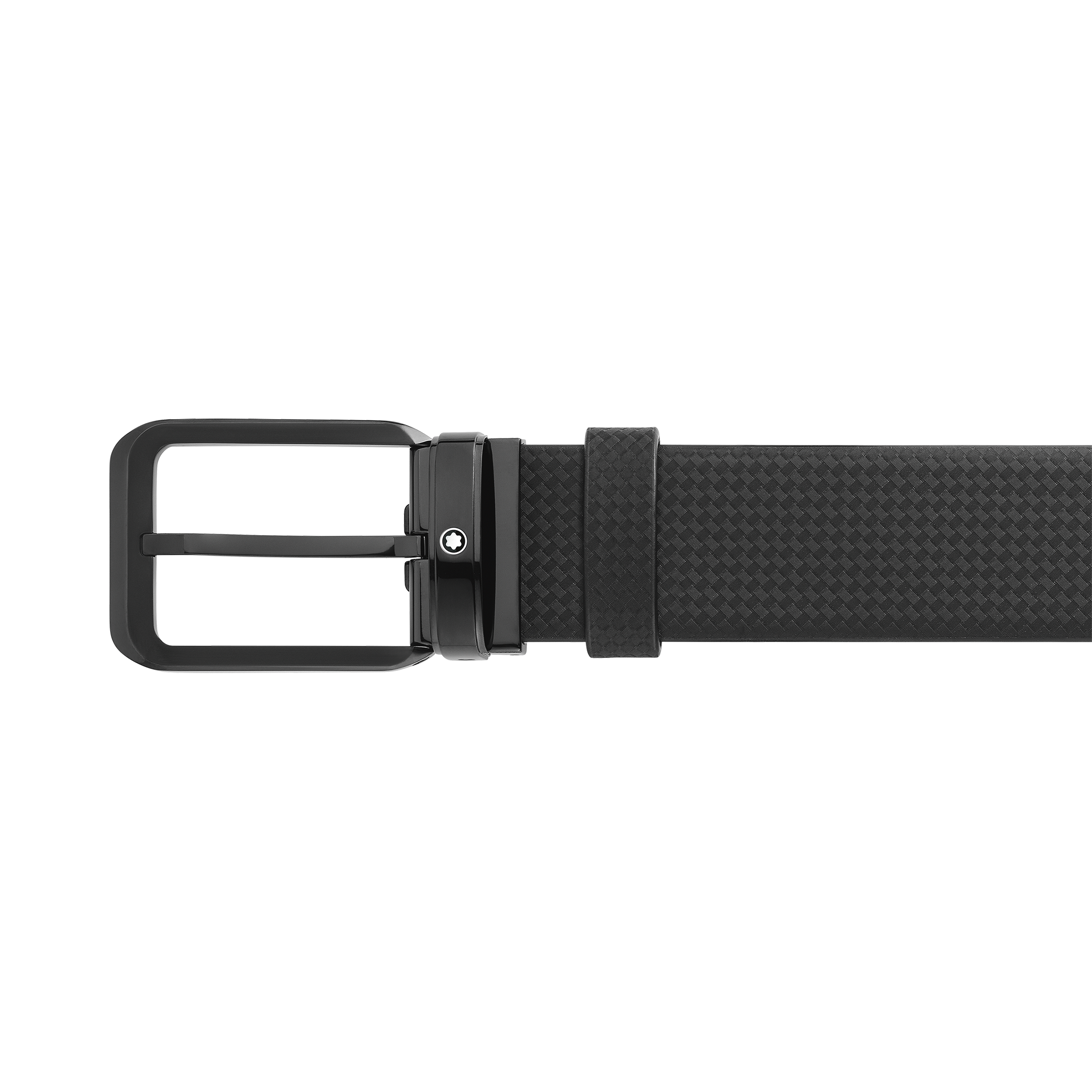 Black 35 mm reversible leather belt, image 2