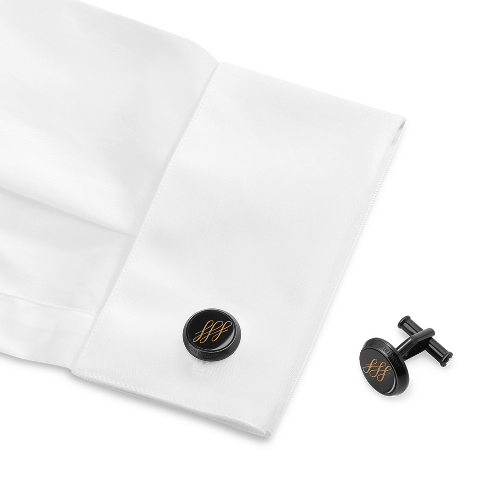 Calligraphy pattern cufflinks, image 2