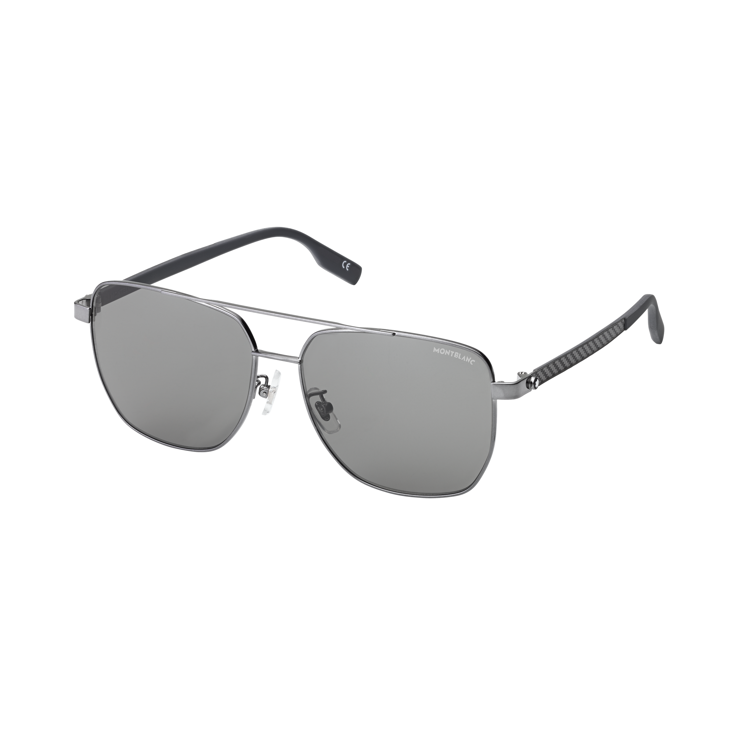 Rectangular Sunglasses with Grey-Colored Metal Frame, image 1
