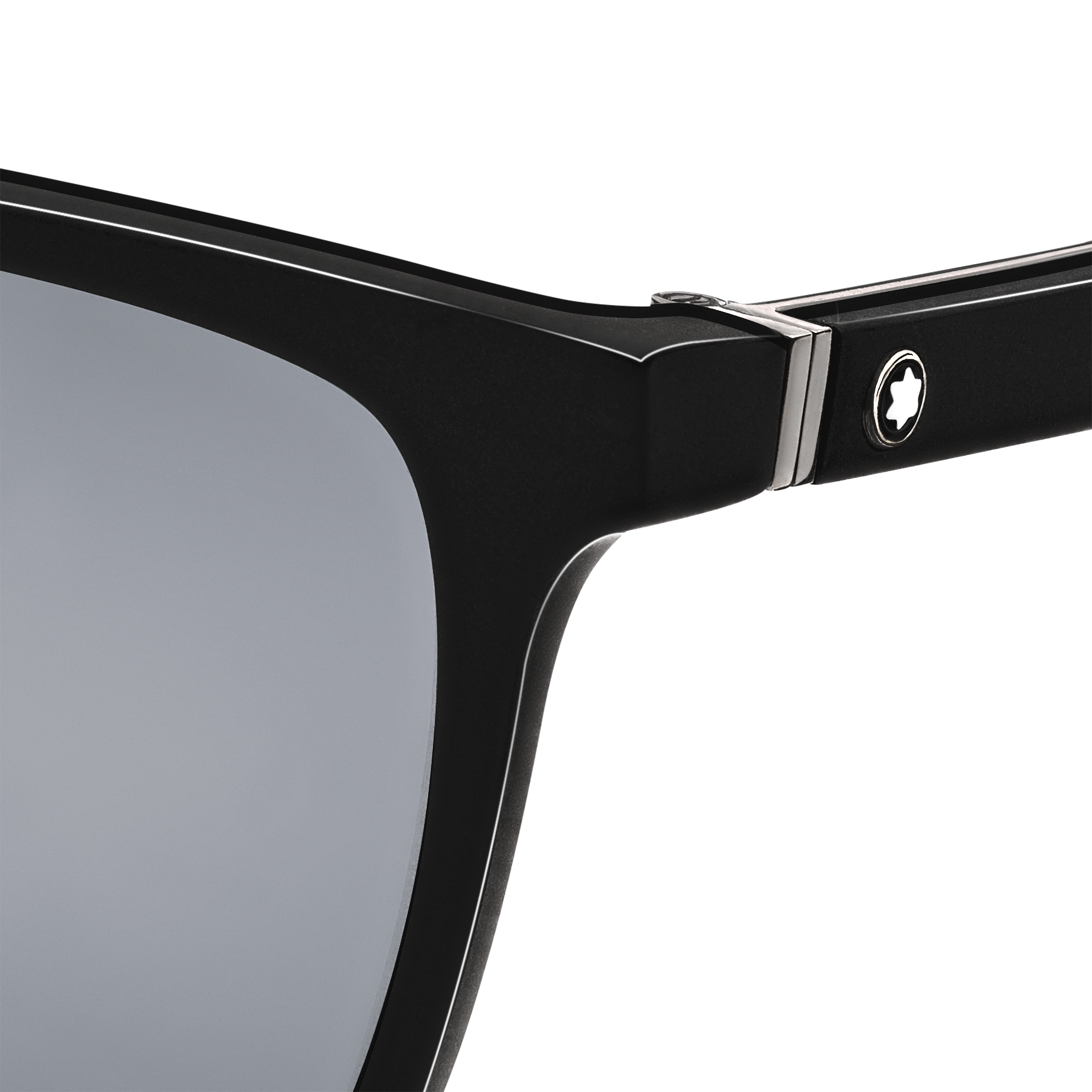 4 صورة ،Sunglasses Emblem Black Acetate Square Smoke Plens