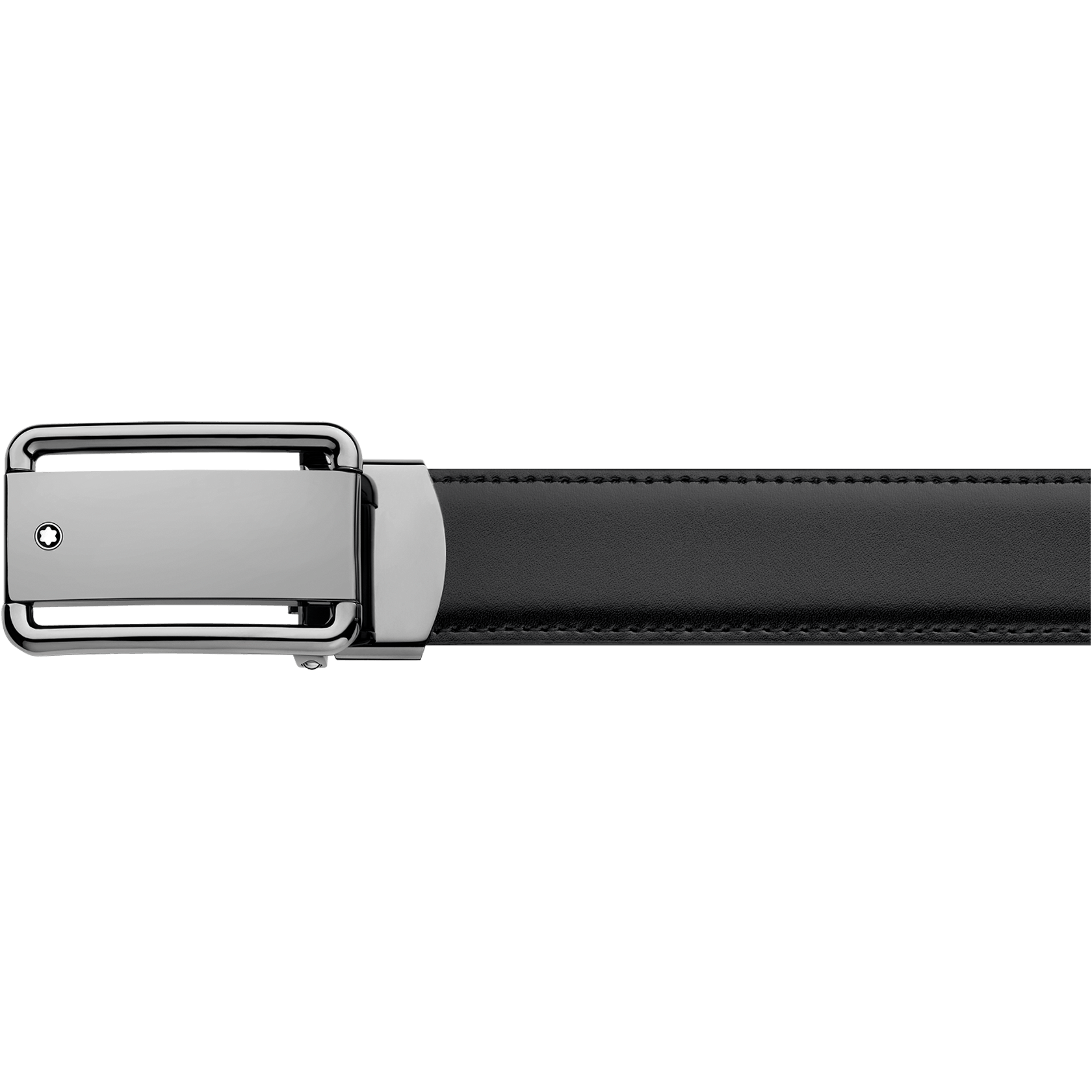 Rectangular Cut-Out Shiny Ruthenium finish finish Buckle with Sliding Mechanism, image 1