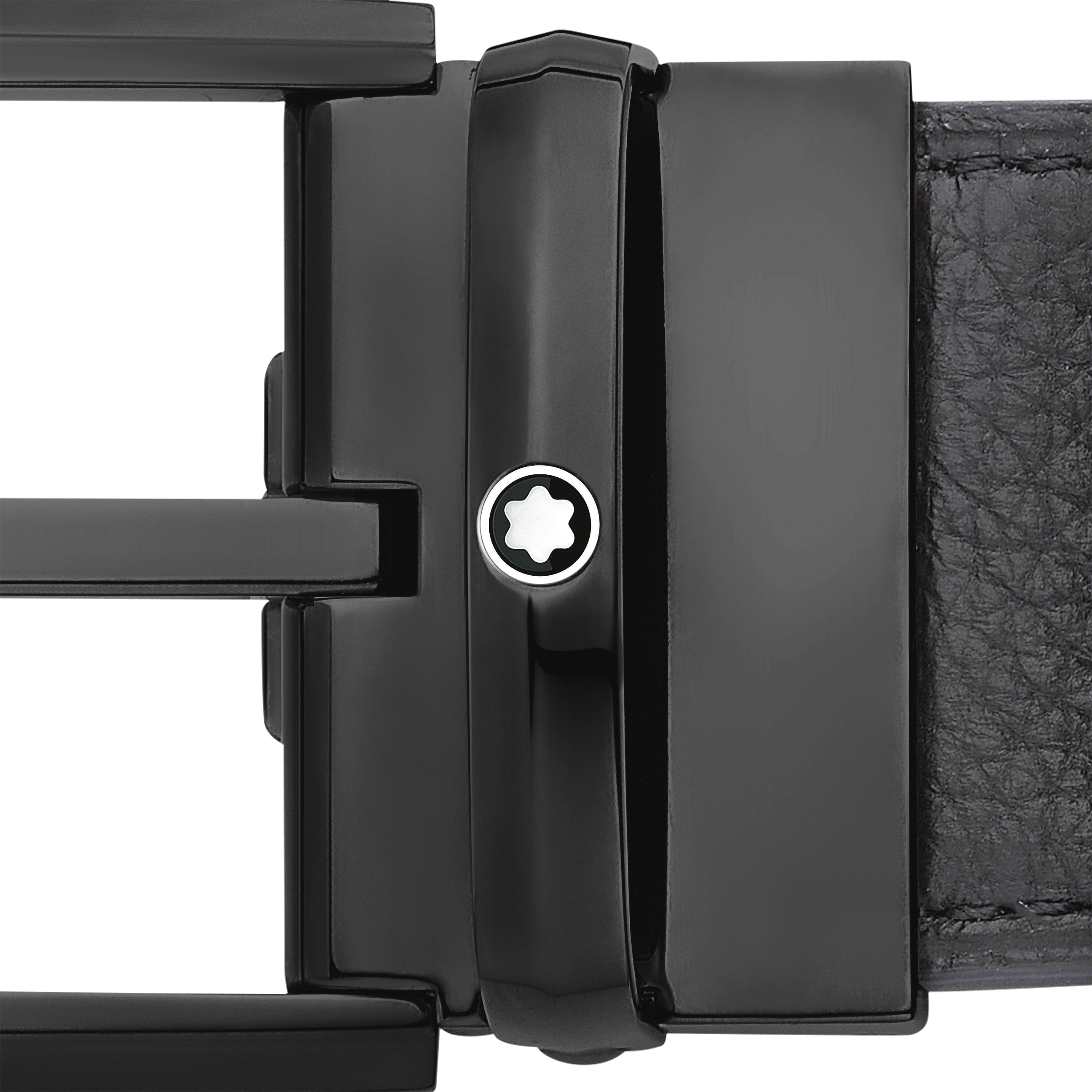 Black 35 mm reversible leather belt, image 4