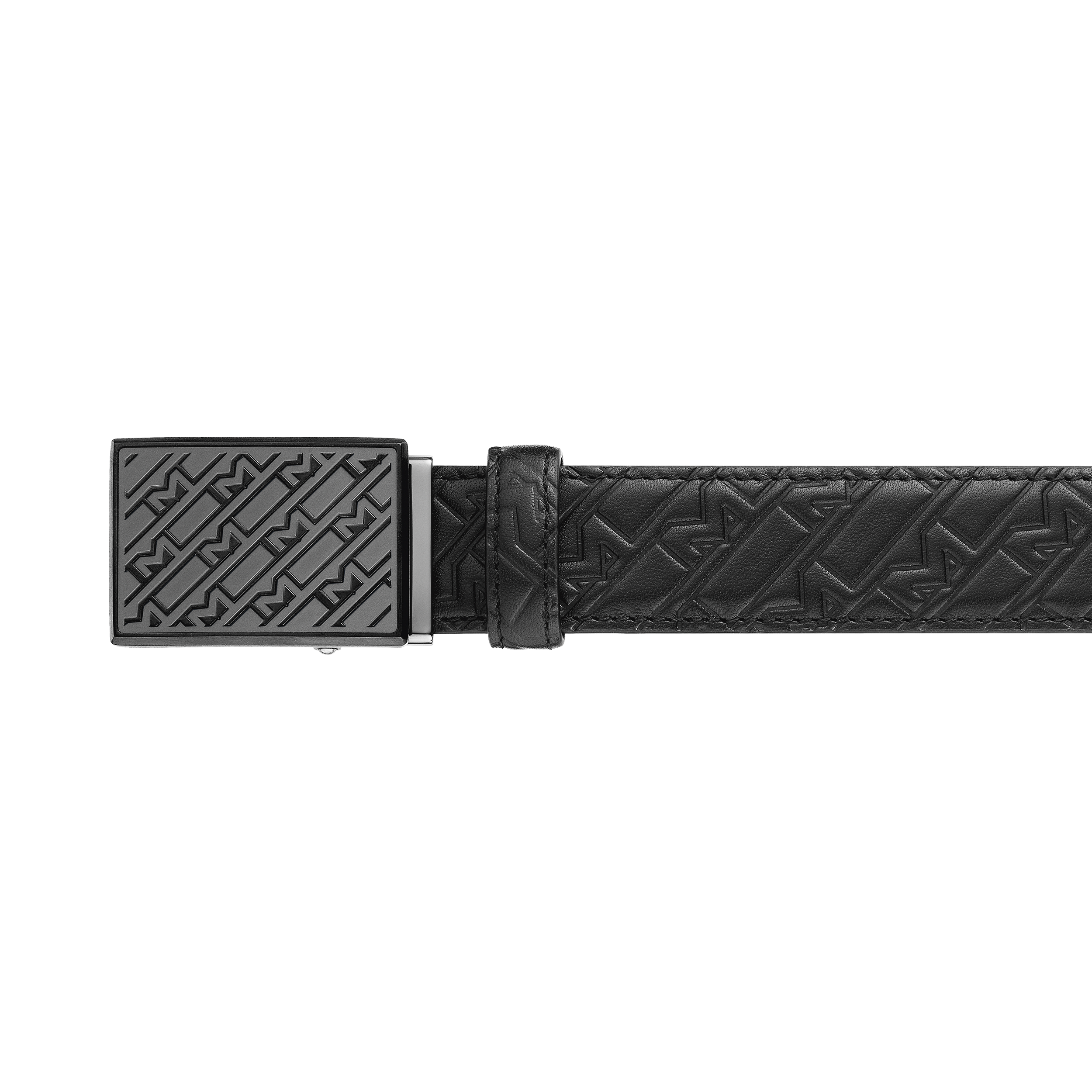 Black 30 mm leather belt, image 3