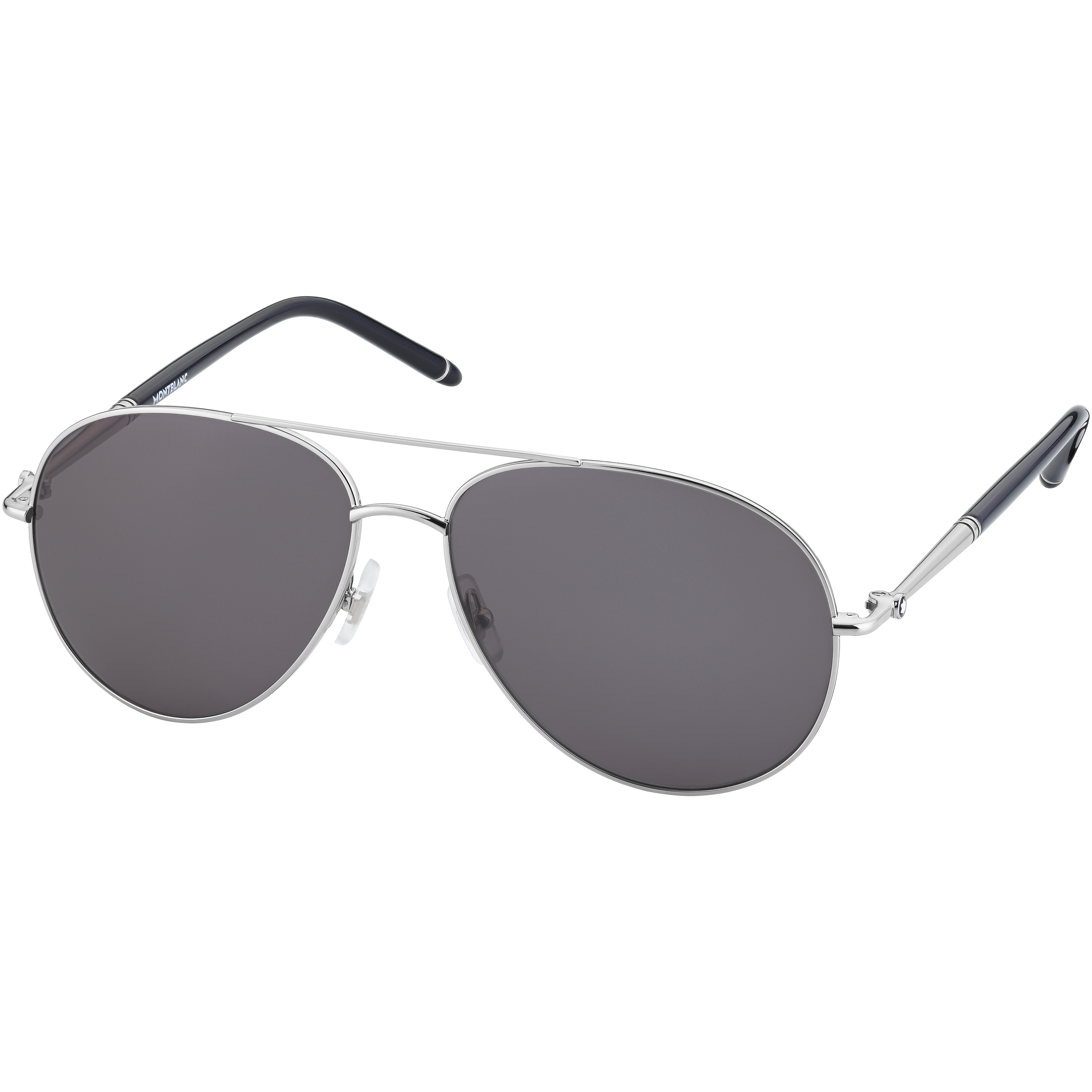 1 صورة ، Silver-Coloured Square Sunglasses with Grey Lenses