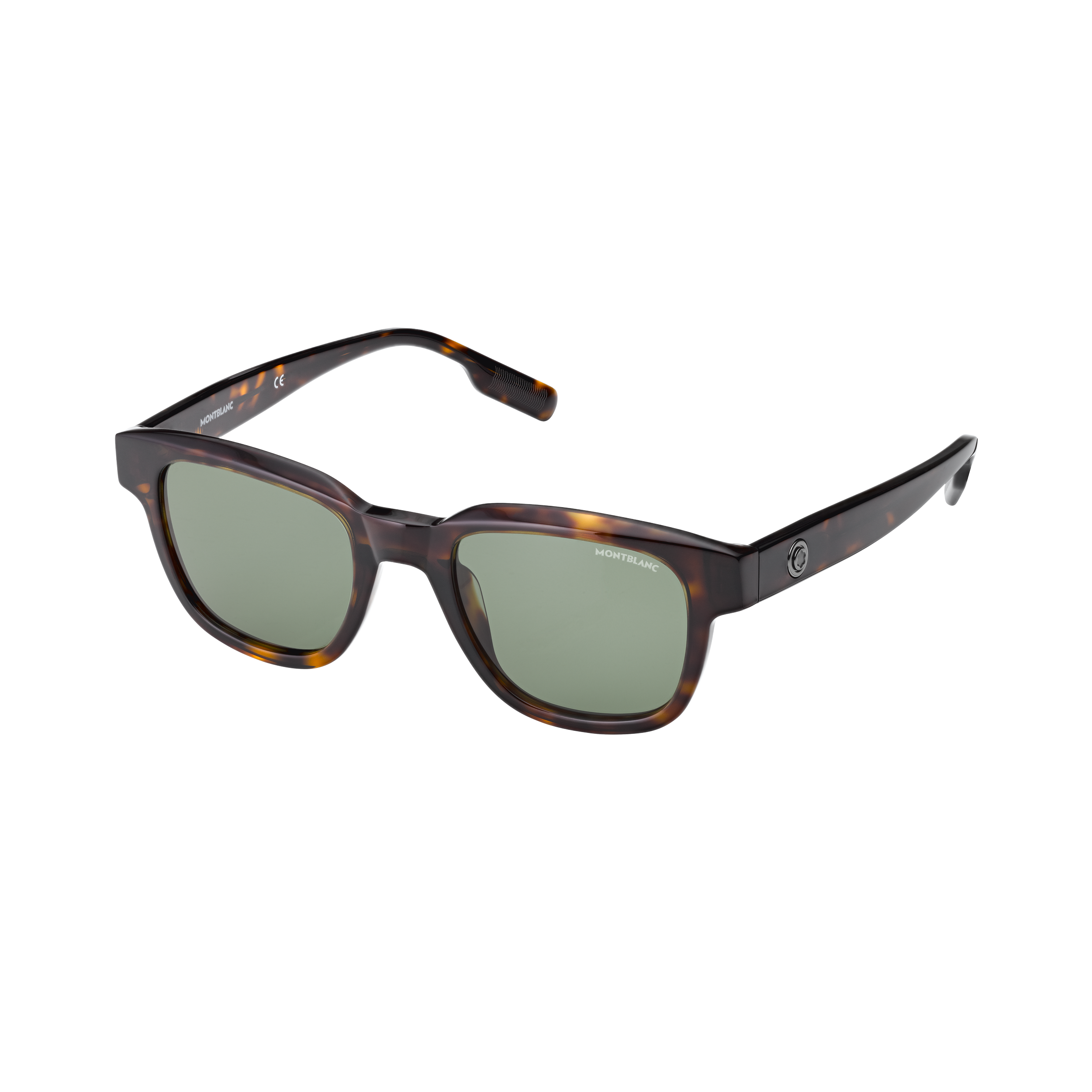 Rectangular Sunglasses with Brown-Colored Acetate Frame, image 1