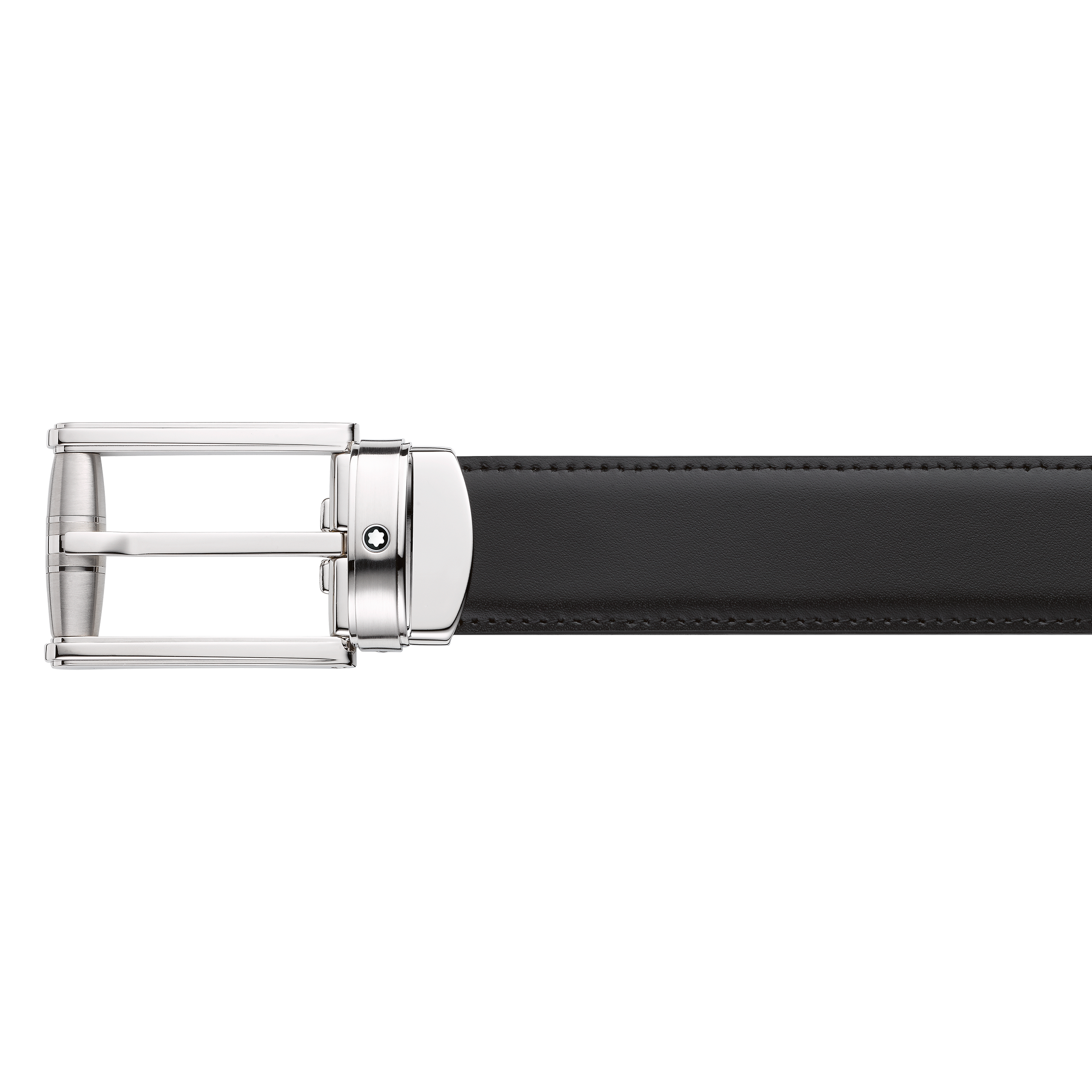 Black/brown 30 mm reversible leather belt, image 2