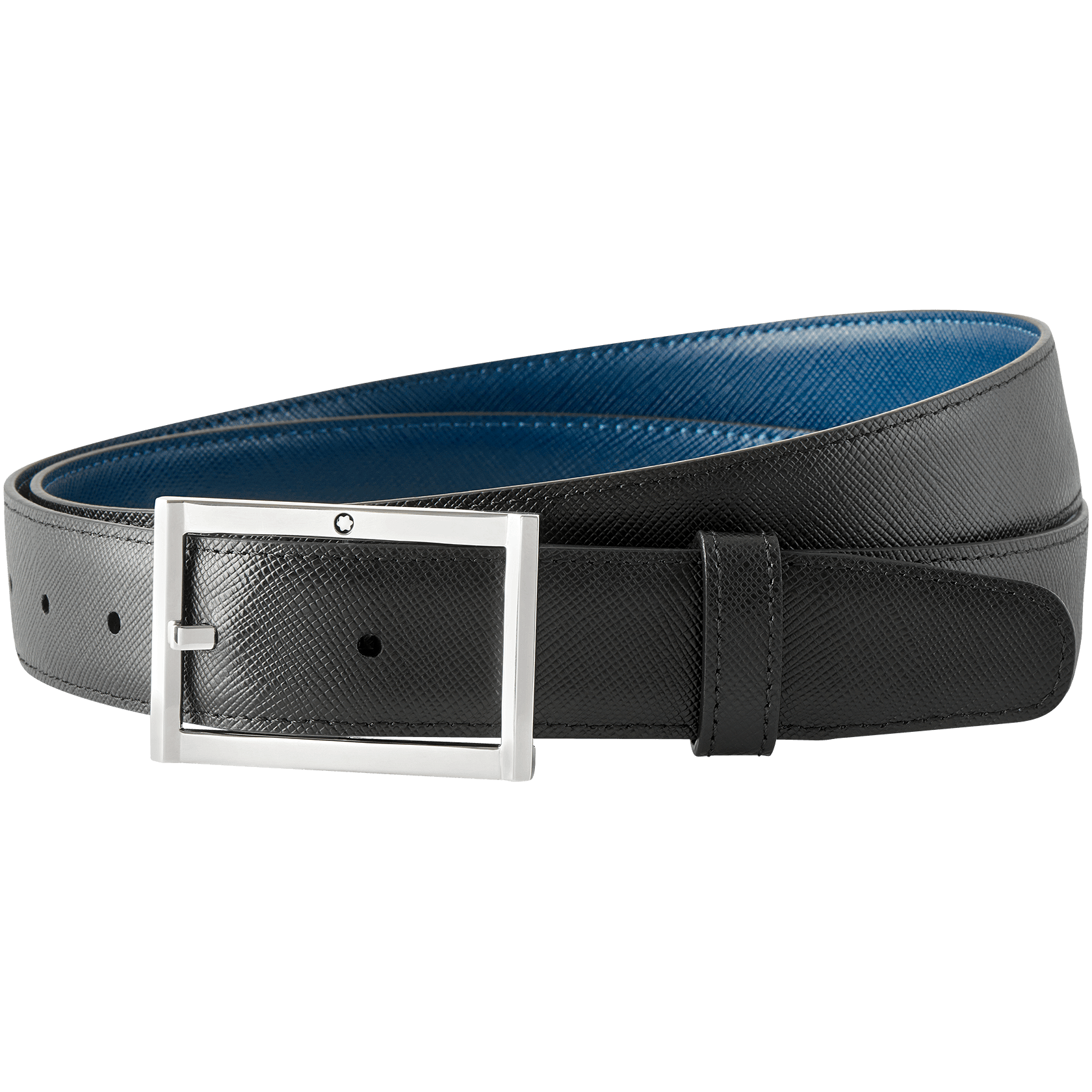 Black/indigo reversible cut-to size business belt, image 1
