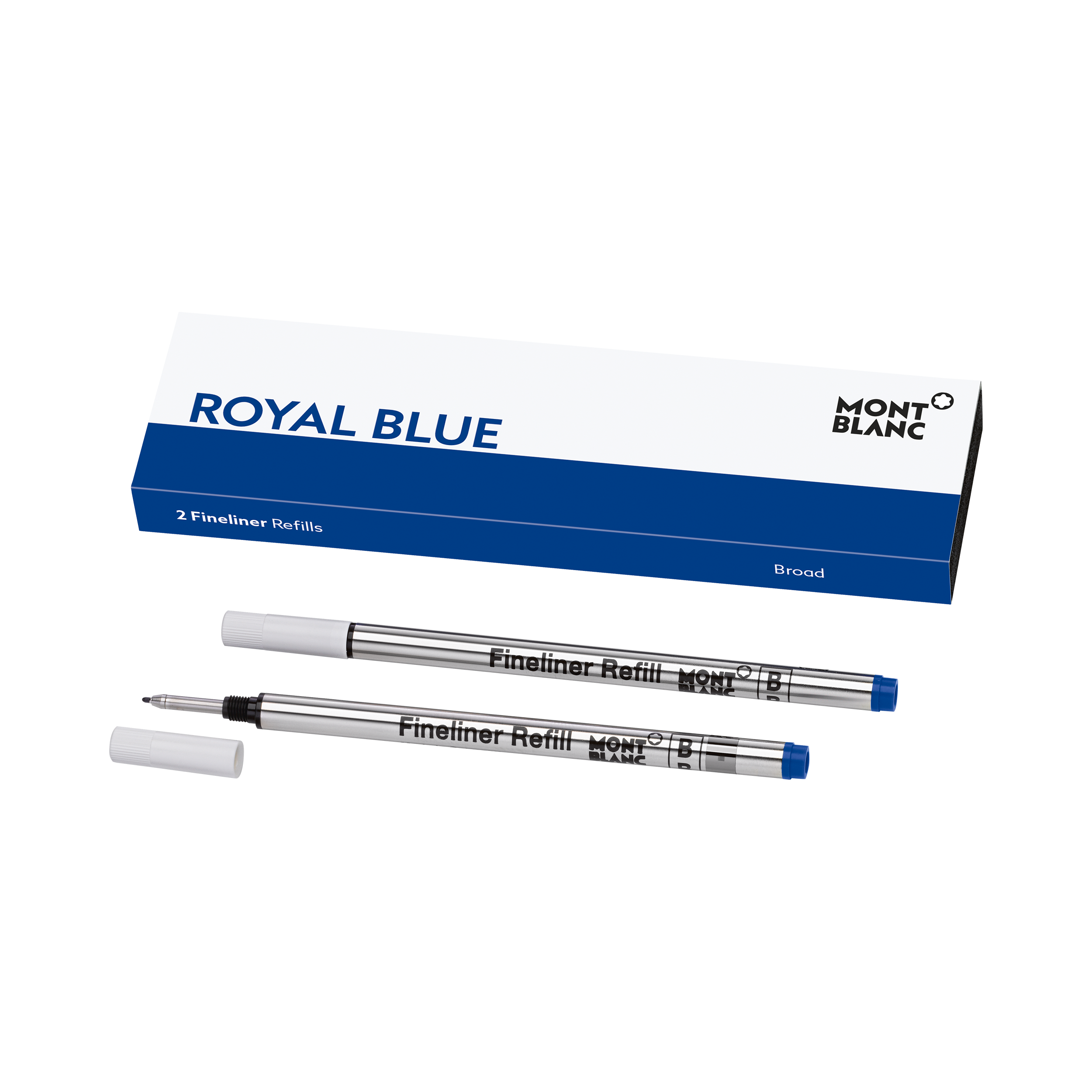 2 Fineliner Refills Broad Royal Blue