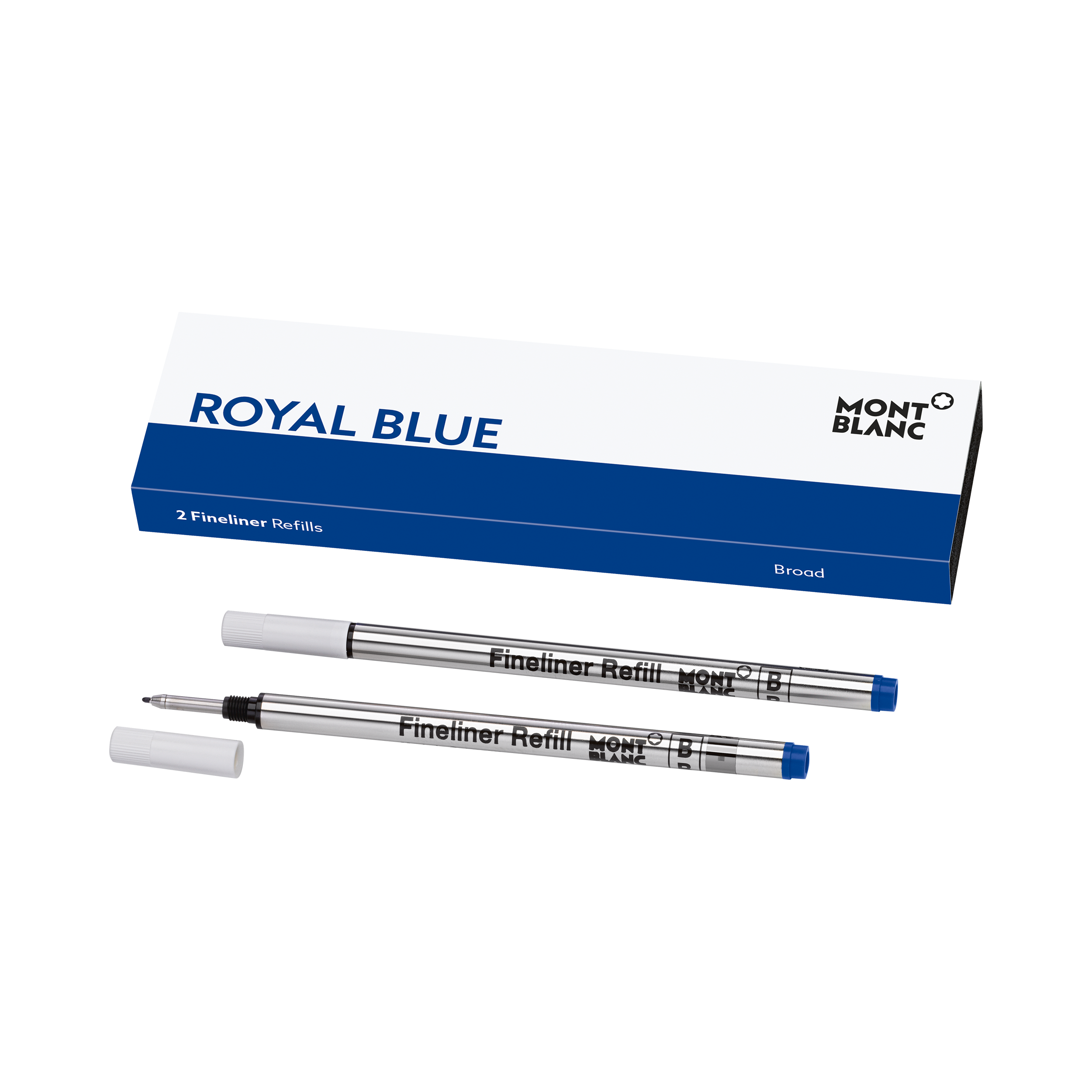 2 Fineliner Refills Broad Royal Blue AED Montblanc AE